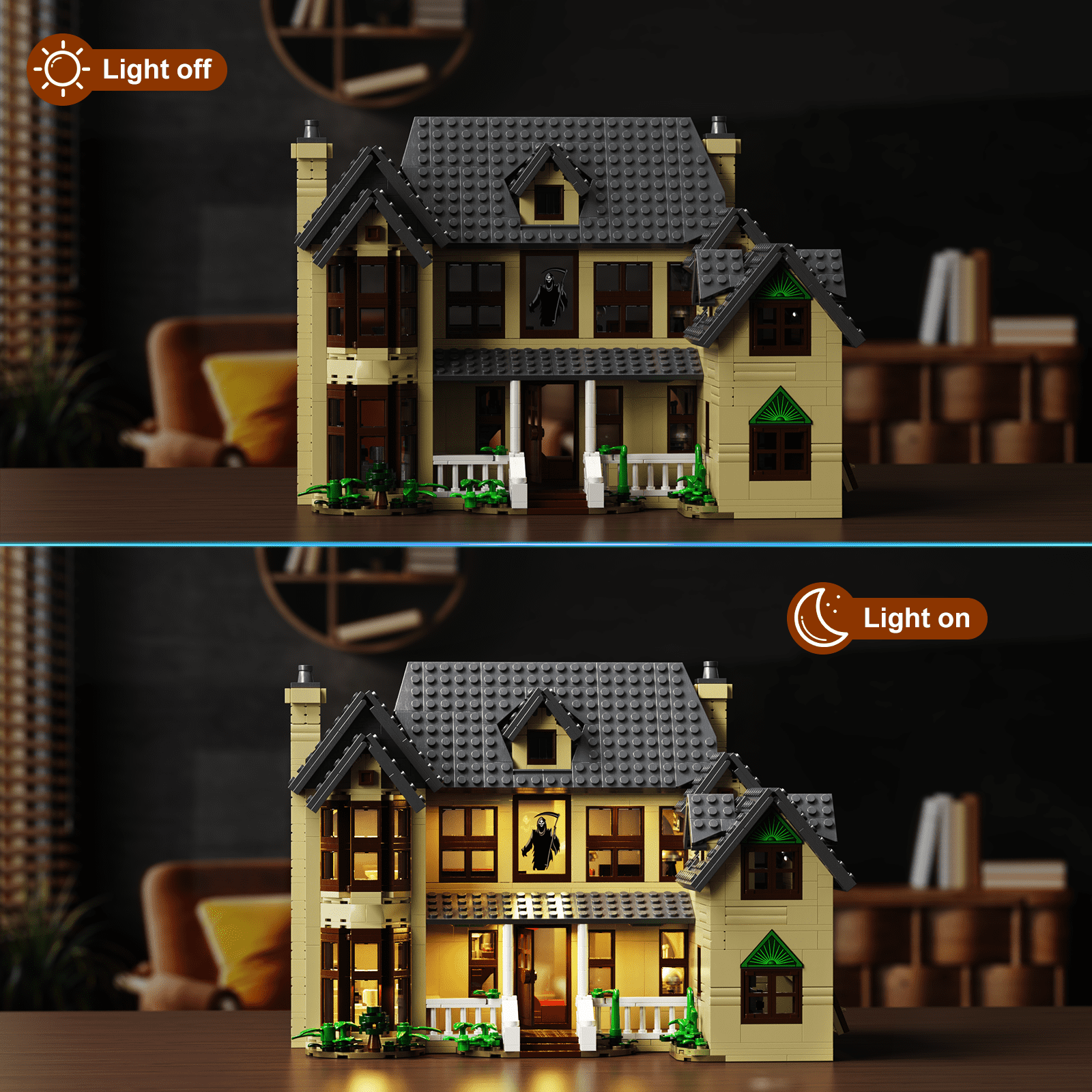 BuildingBoat Ghostface Haunted Mansion Building Block Set (1275 Pieces) nlpid