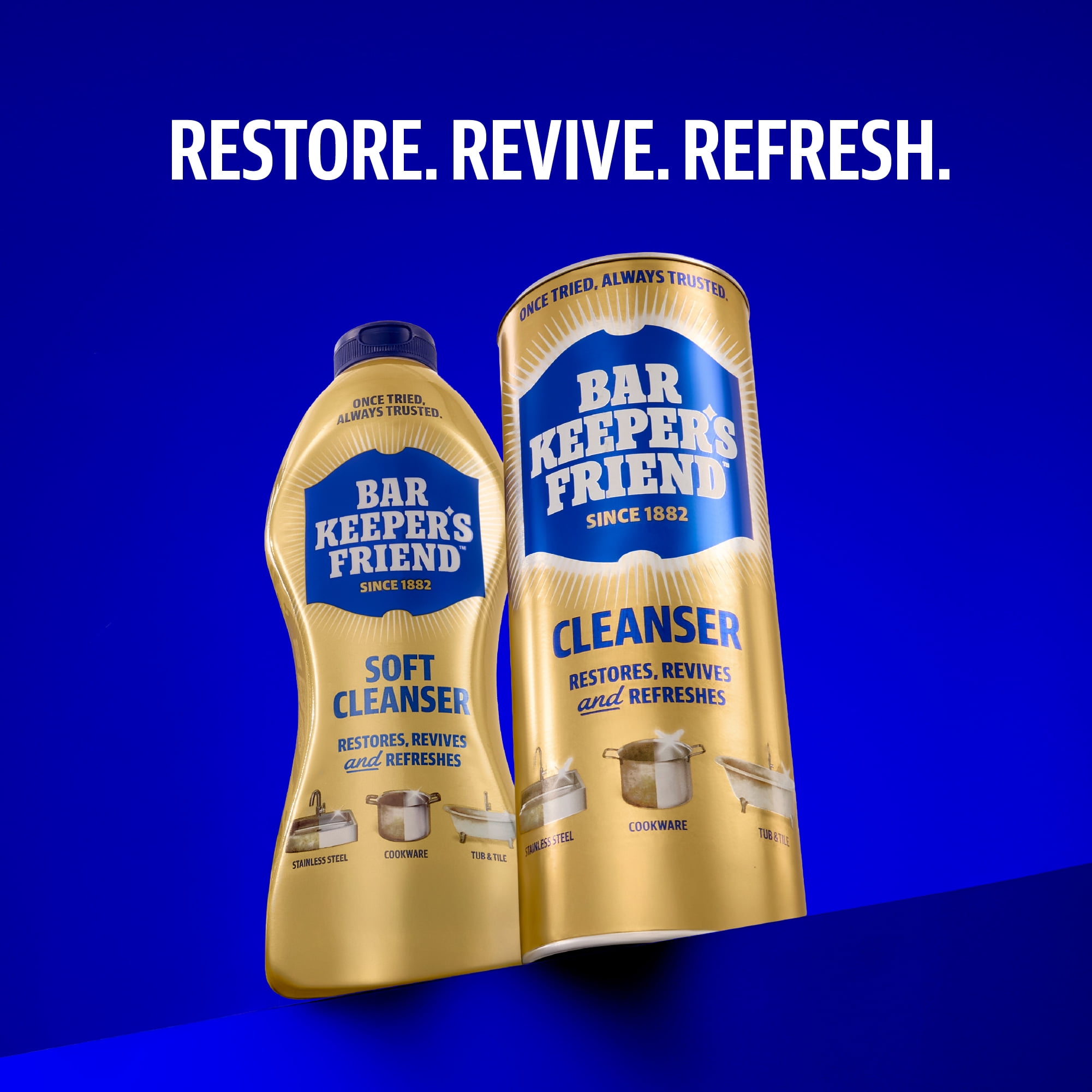 Bar Keepers Friend Soft Cleanser Liquid Surface Cleaner for Kitchen and Bathroom (Citrus, 26 oz, 6 Pack) shd4z