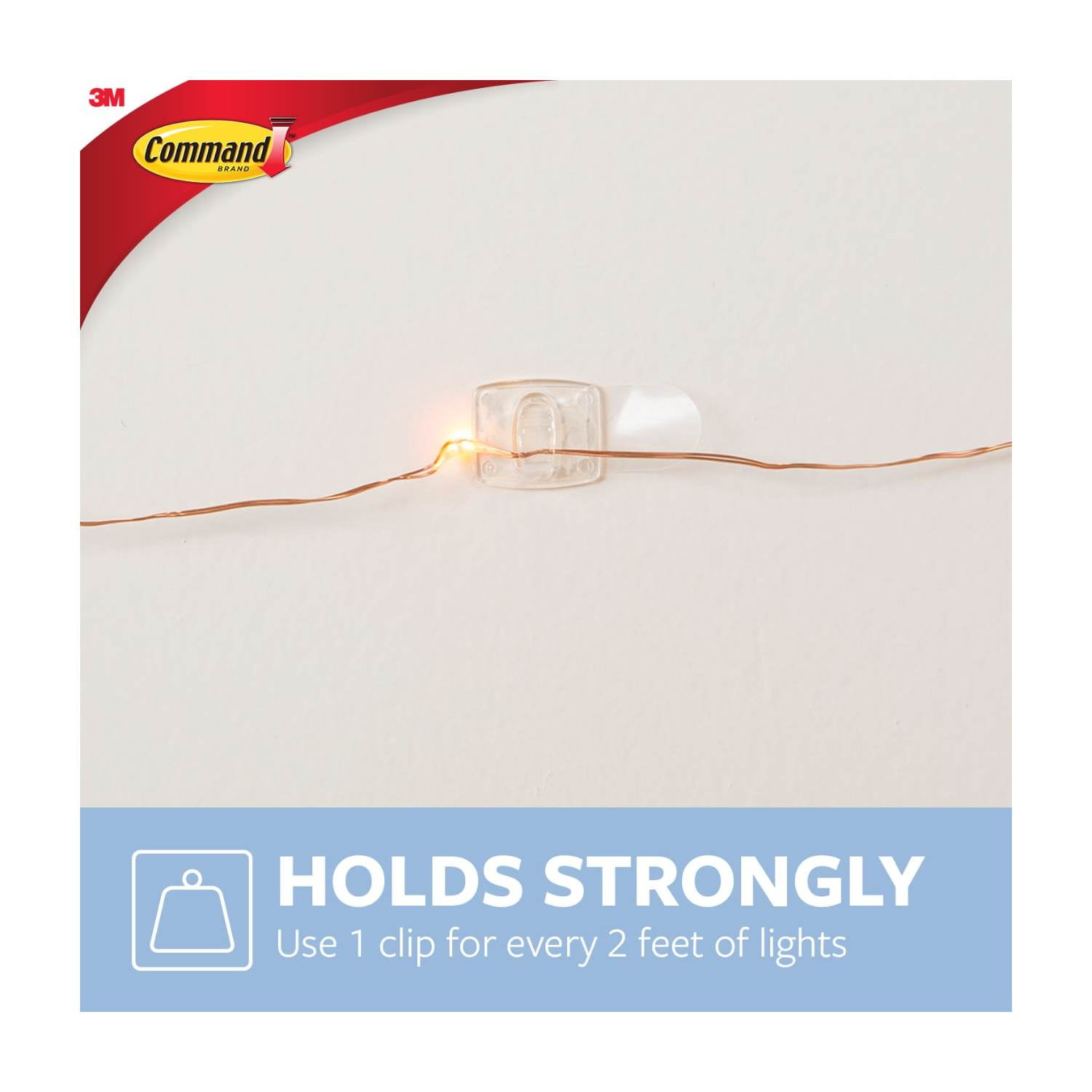 Command Light Clips Value Pack for Holiday Decorating (Clear, 40 Clips and 48 Strips) q84fh