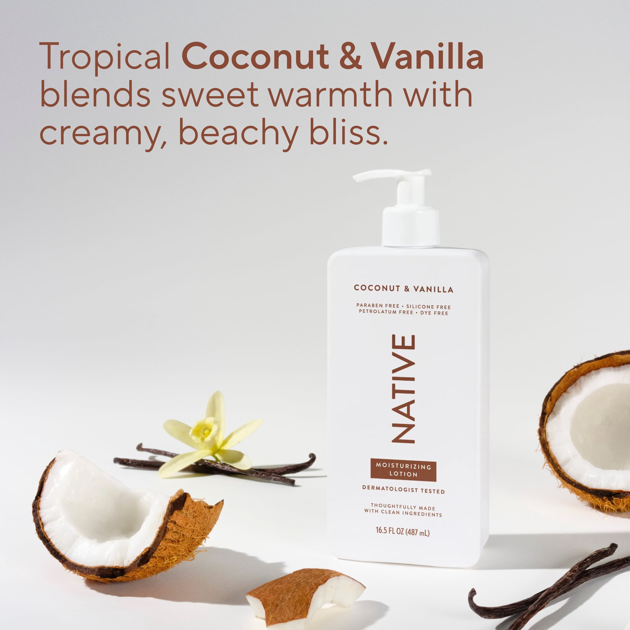 Native Moisturizing Lotion, Coconut & Vanilla Scent, Lightweight Deep Hydration (16.5 fl oz) r7mol - Image 4