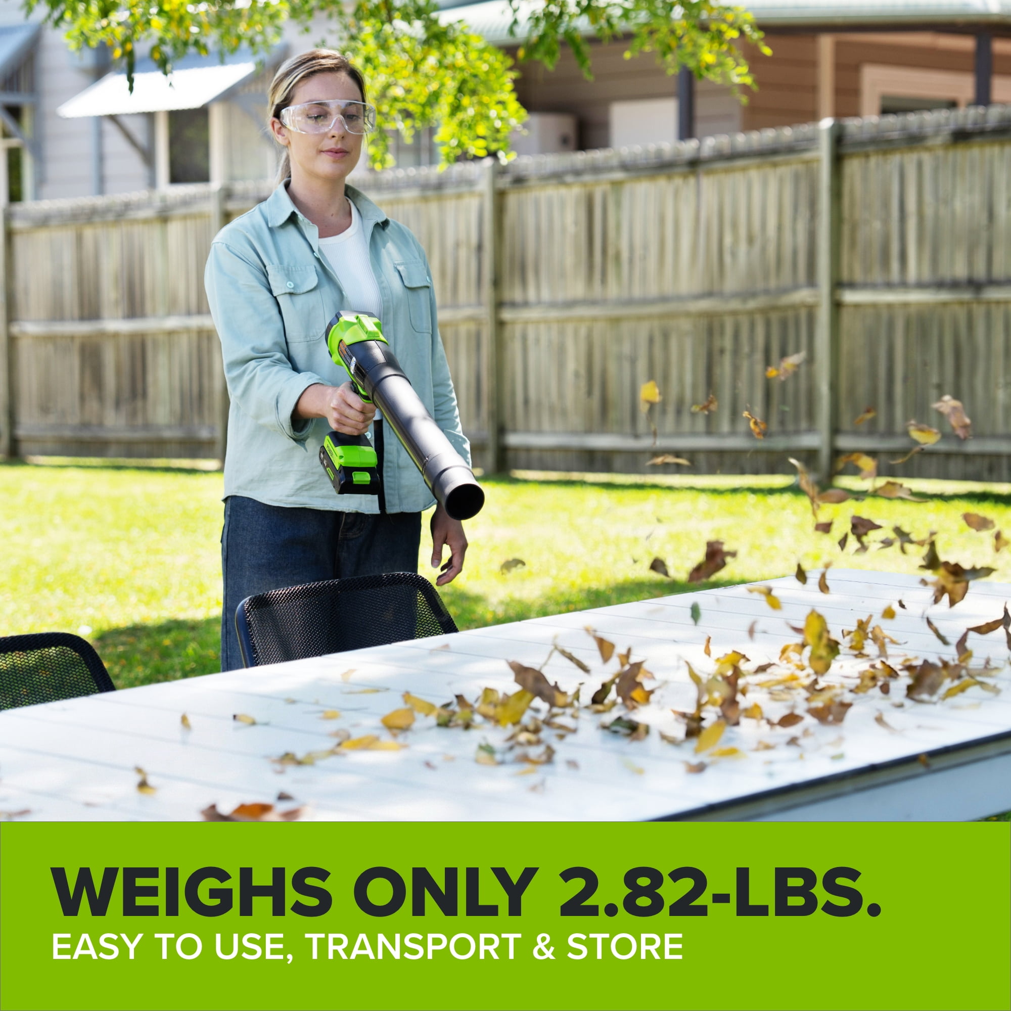 Greenworks PowerAll 24V 12 in String Trimmer and 270 CFM Handheld Blower Combo Kit (Green, 1 Battery) 87ehc