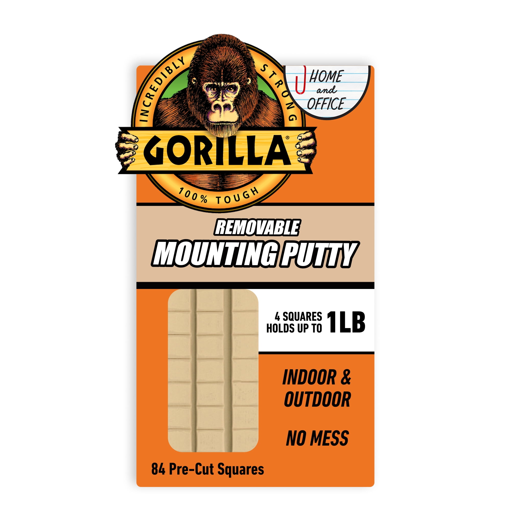 Gorilla Mounting Putty, Removable Adhesive for Posters and Decor (Beige, 2 oz) jum28