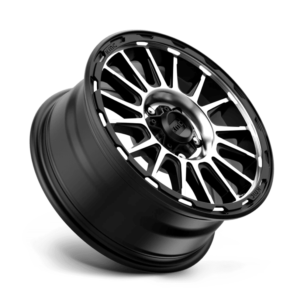 KMC KM542 Impact Aluminum Wheel (Satin Black Machined, 17x8.5 in) 80879