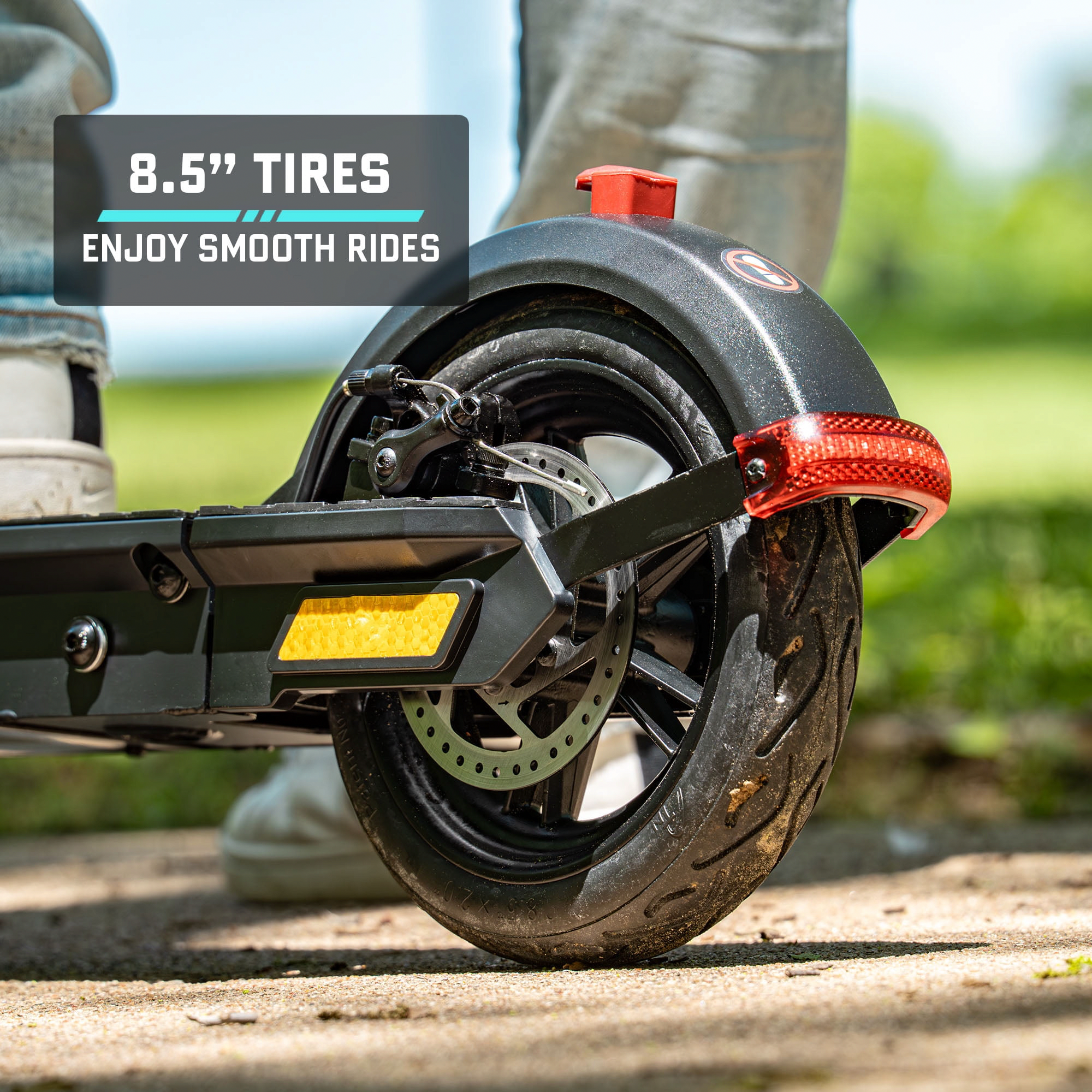 GOTRAX Fusion Electric Scooter, Foldable Commuter Scooter with 300W Motor, 18 MPH Max Speed, 14 Mile Range, 8.5 in Honeycomb Tires (Black) obl30
