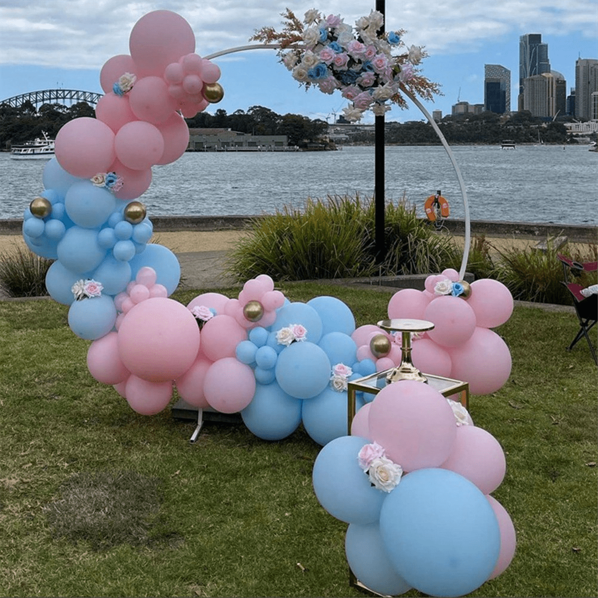 Generic Latex Balloon Set Gender Reveal Party Decorations (Pink and Blue, 67 Pack, 12 in) 8f7qh