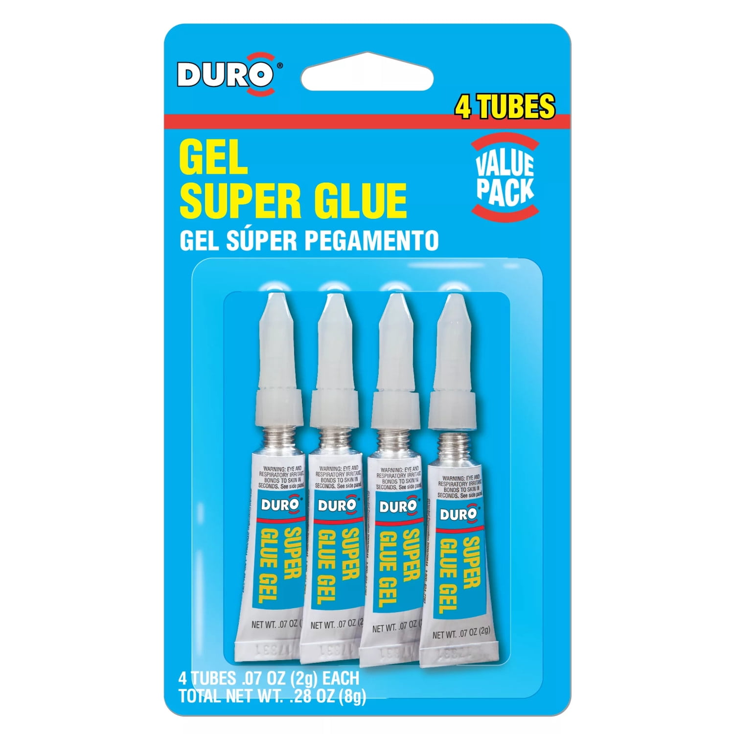 Duro Super Glue Instant Adhesive for Jewelry and Metal (Clear, 0.1 oz, 8 Pack) pnf5u