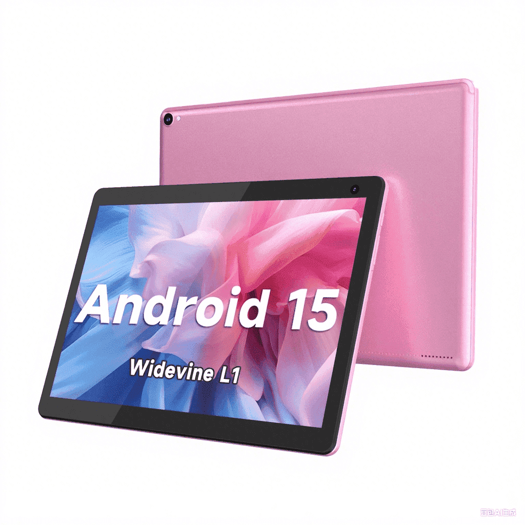 Coopers 10 inch Android 15 Tablet, Quad Core Processor, 32GB Storage, IPS HD Touch Screen, Dual Camera, Wi-Fi Bluetooth Tablet PC (Pink, 10 inch) 8ep9g