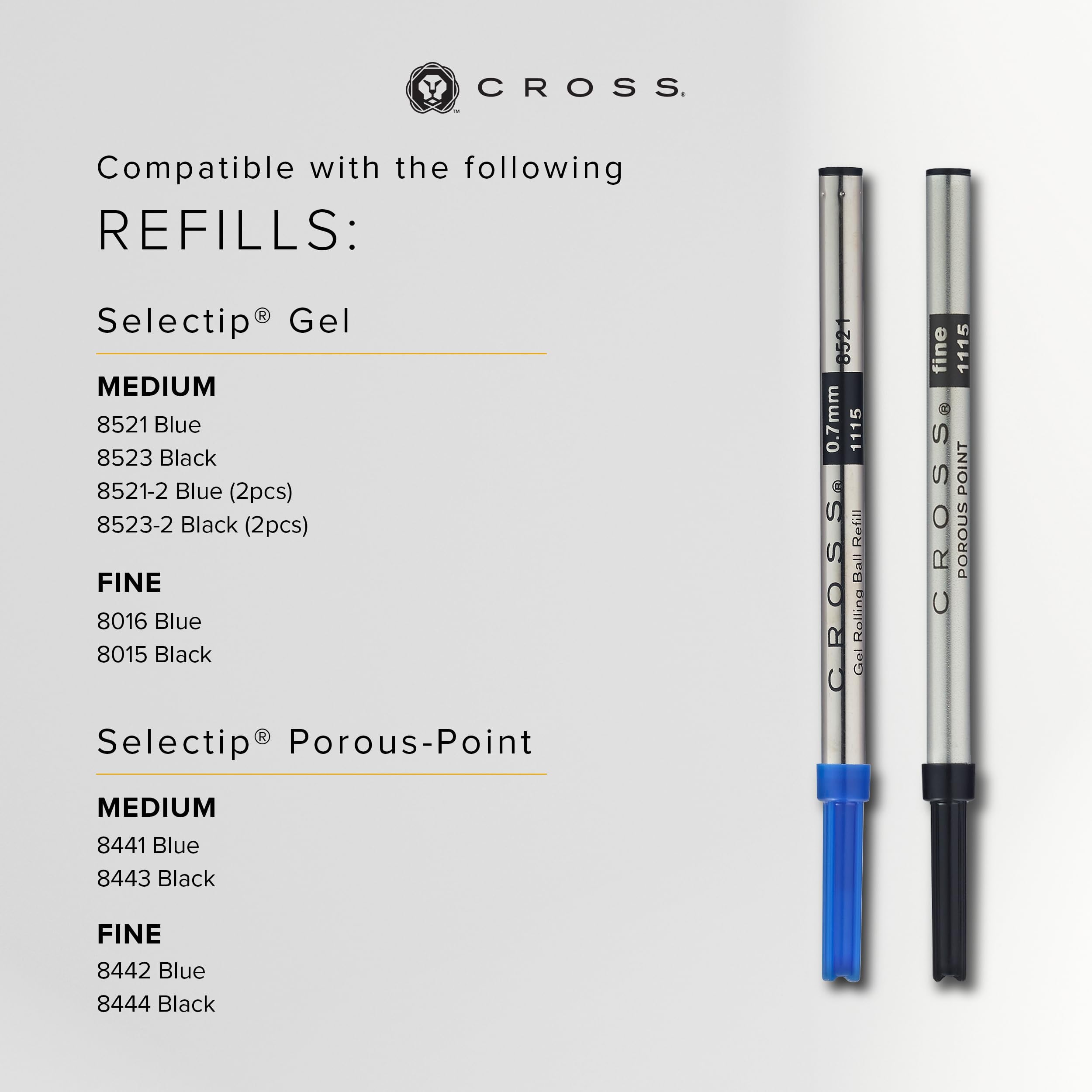 Cross Bailey Light Rollerball Pen, Glossy Black Resin, Medium Point (1 Pen) ac1hg