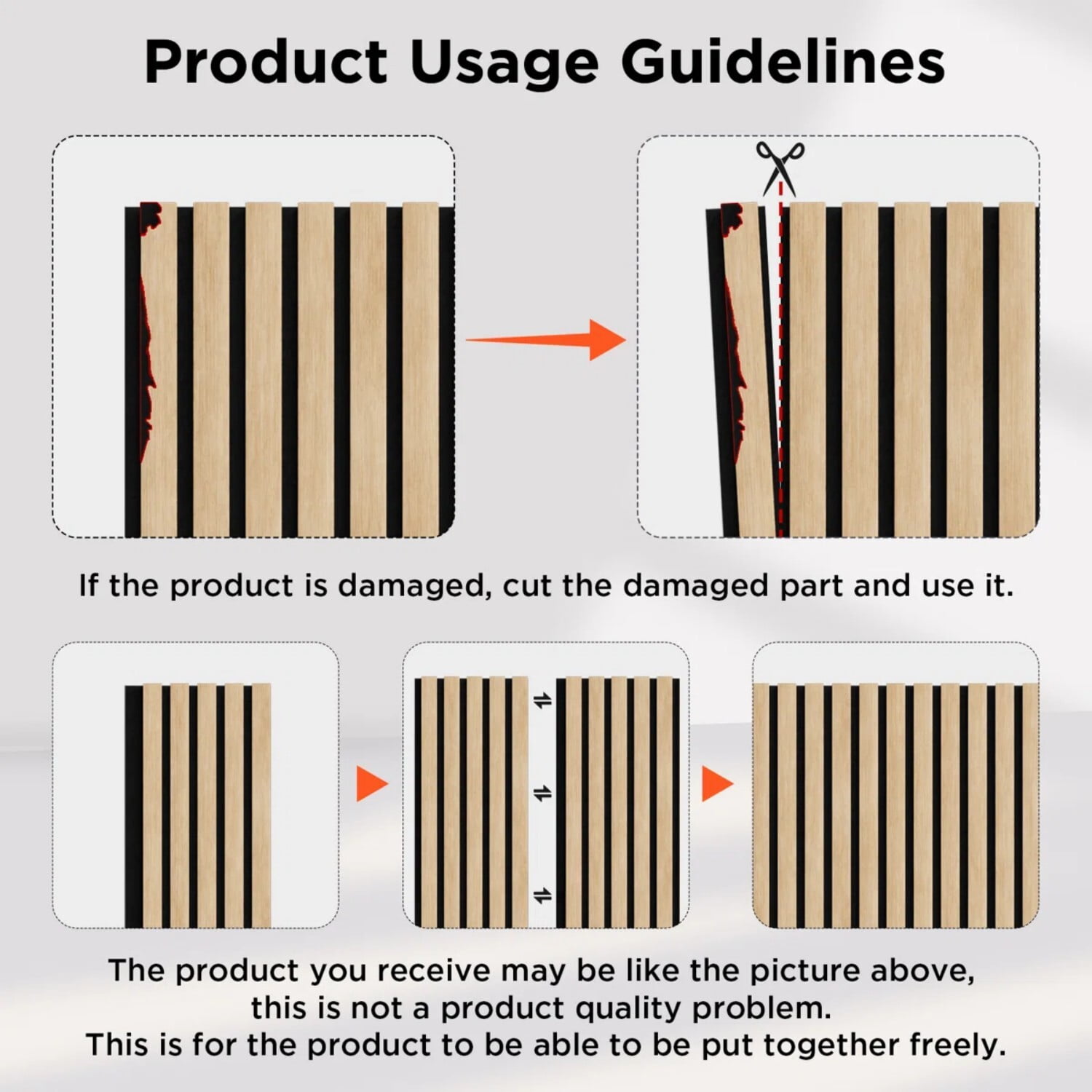 Easy4Home Soundproof Wood Slat Acoustic Wall Panels (Dark Walnut, 4-Pack, 106 in x 12.6 in) ikz5w