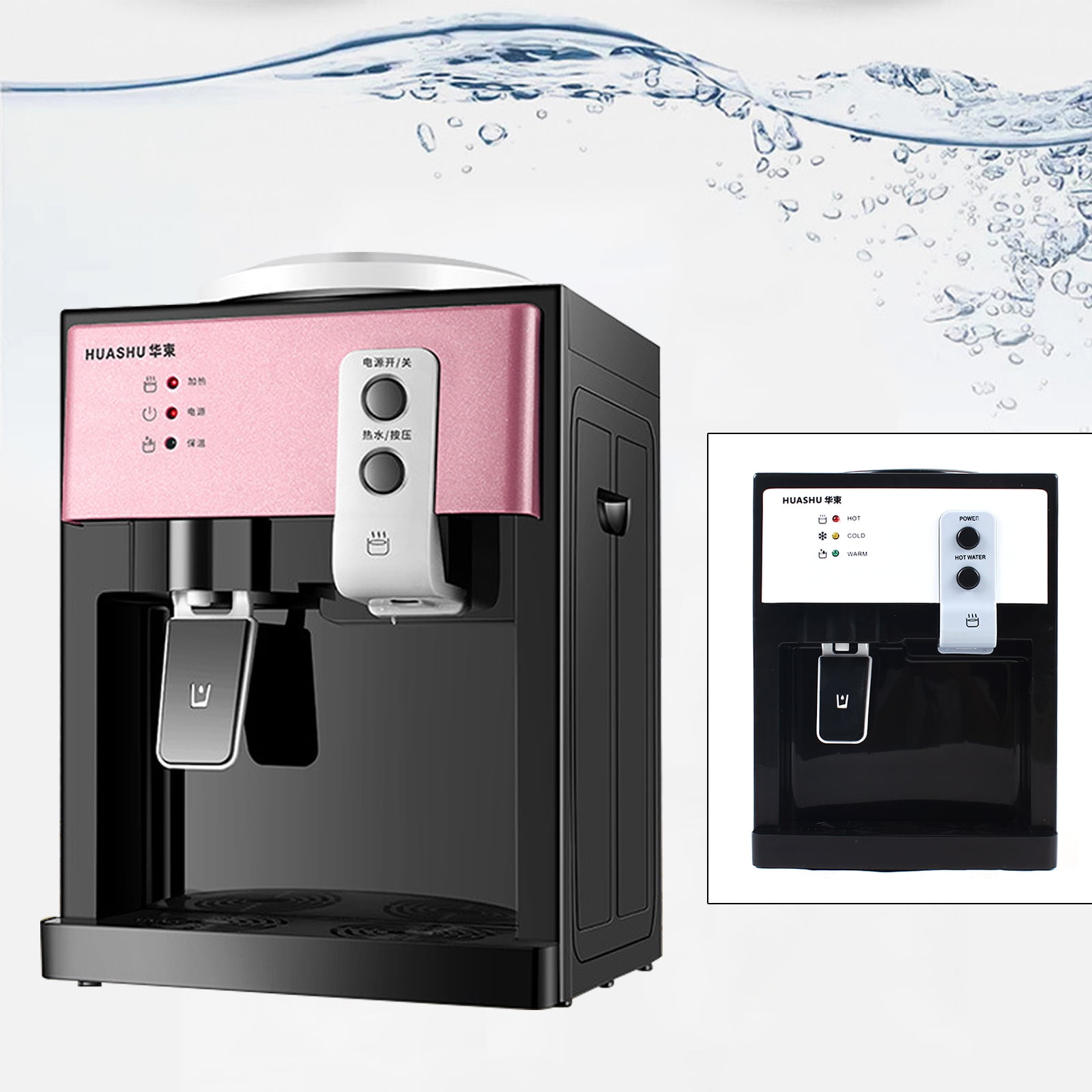 Mkyiongou Top Loading Water Dispenser, 3 Temperature Settings Electric Cooler for Home and Office (Rose Gold, 14.2 in x 9.4 in x 10.6 in) nwclf