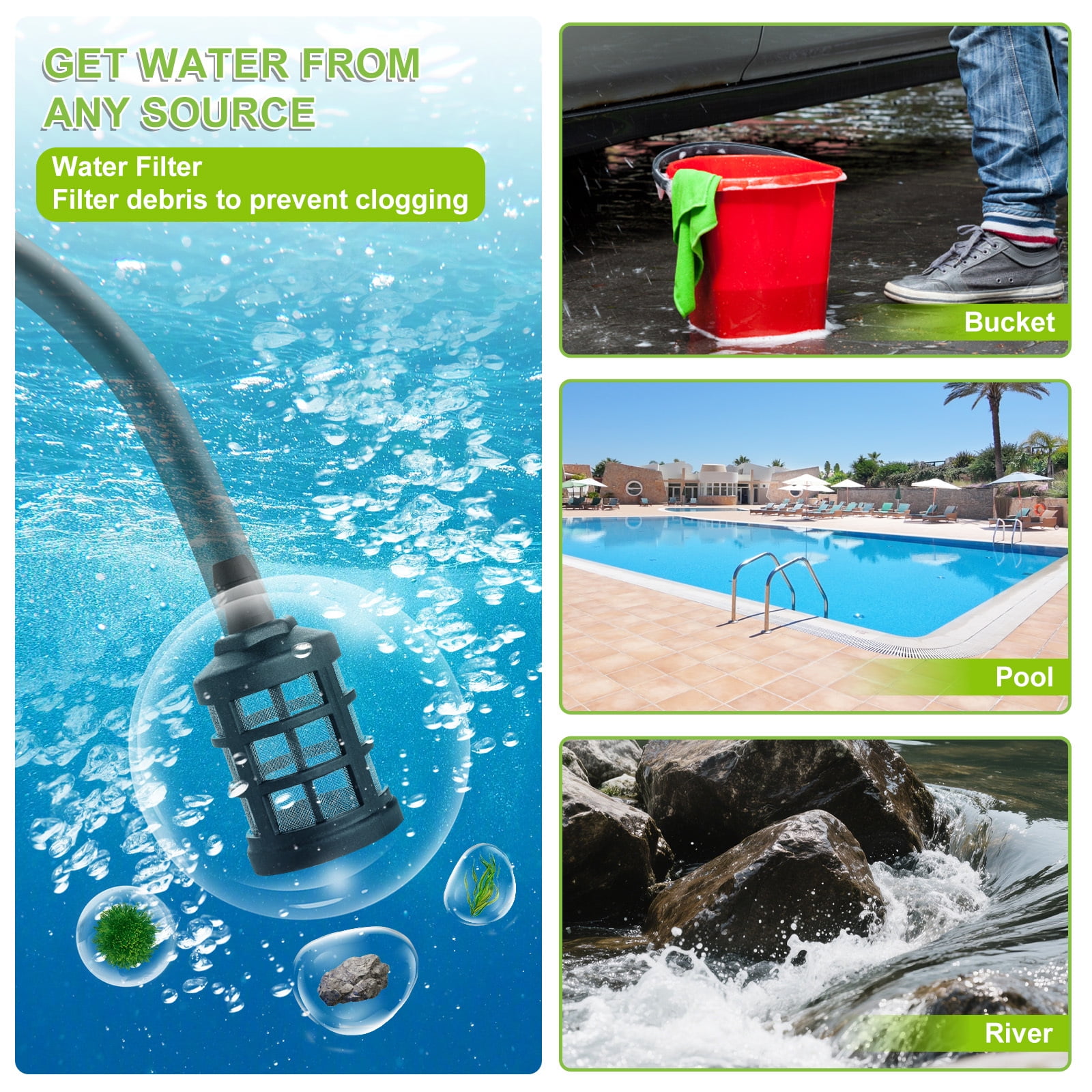DFITO Cordless Pressure Washer 1450 PSI, Portable Power Cleaner with 6-in-1 Adjustable Nozzle (21V, 2 Batteries) y9a5s
