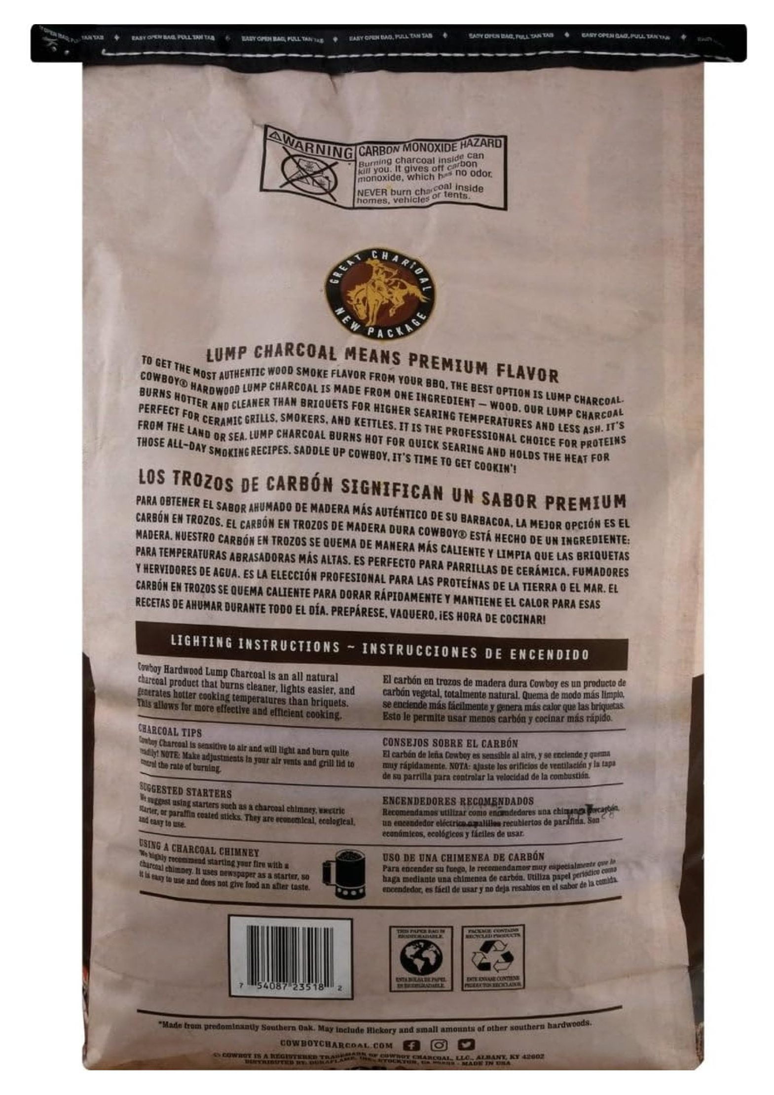 ZouXiSy Southern Style Hardwood Lump Charcoal for Grilling and Smoking (18 lb) qt606