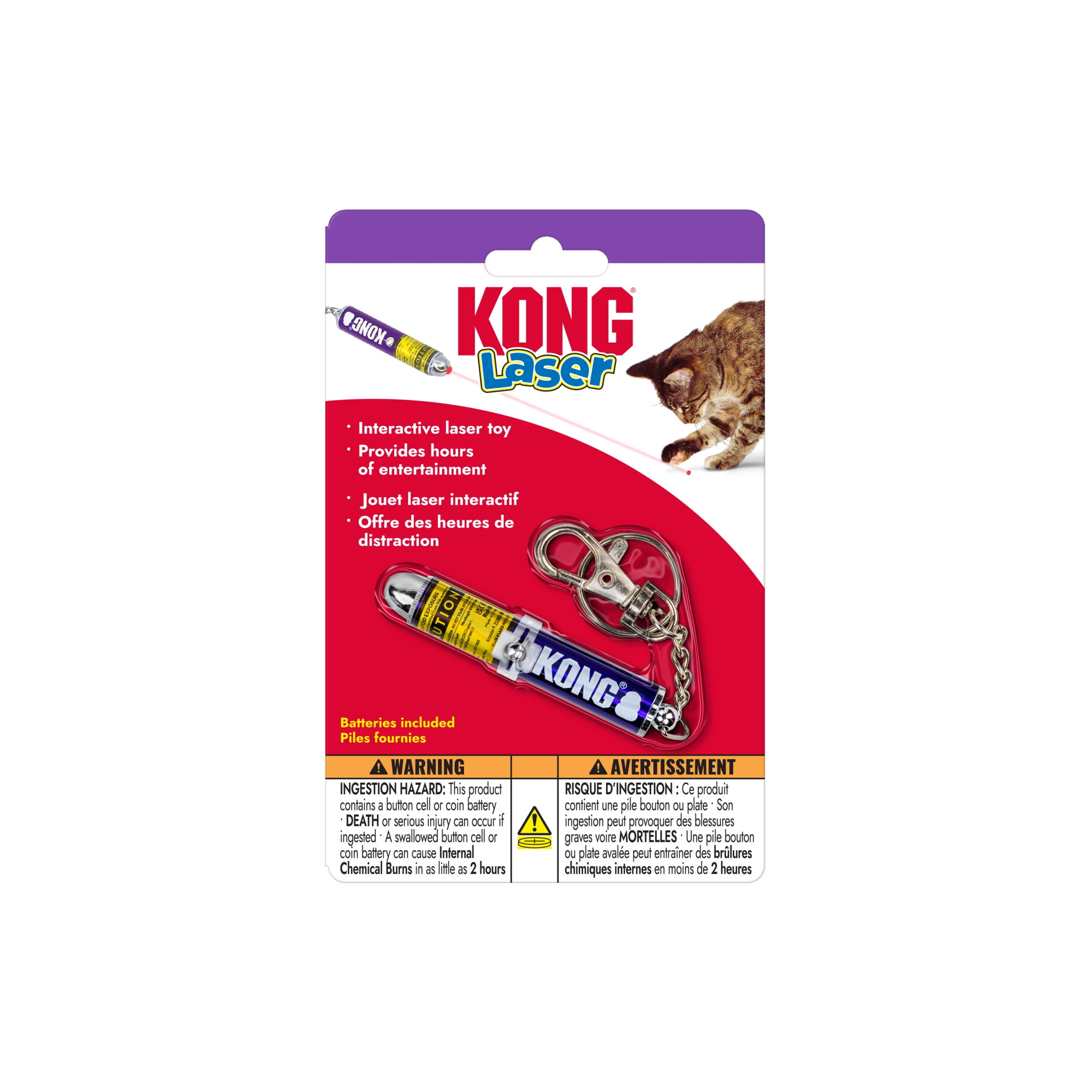 KONG Laser Pointer Interactive Cat Toy for Exercise and Hunting Stimulation (Red, 1 Count) jnjwr