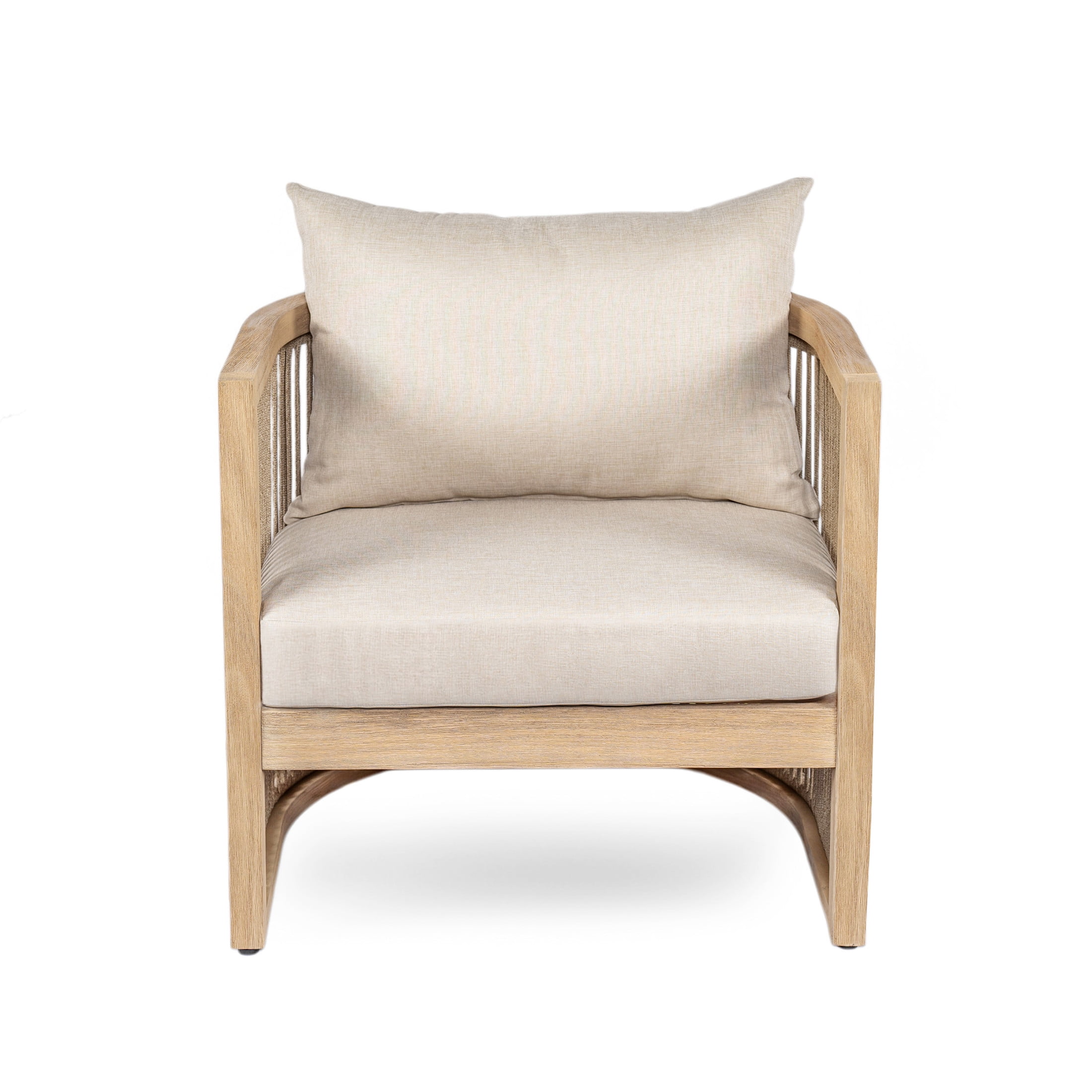 Christopher Knight Home 5-Piece Outdoor Conversation Set with Coffee Tables (Light Teak, Beige Cushion, 5-Piece) rdixu