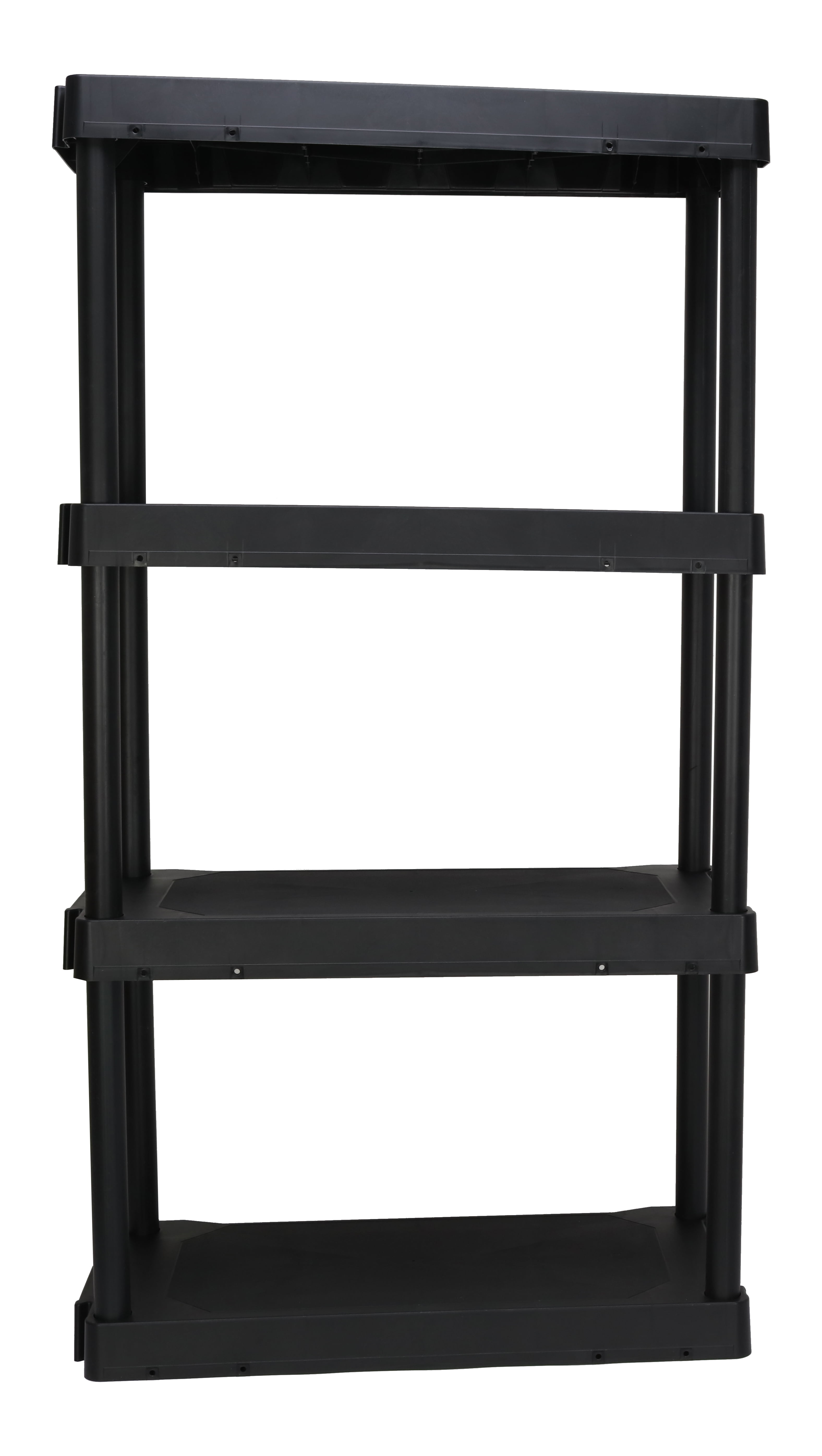 Hyper Tough 4-Shelf Plastic Storage Shelving Unit (Black, 13.88 in D x 30 in W x 56.2 in H) 2cuu3