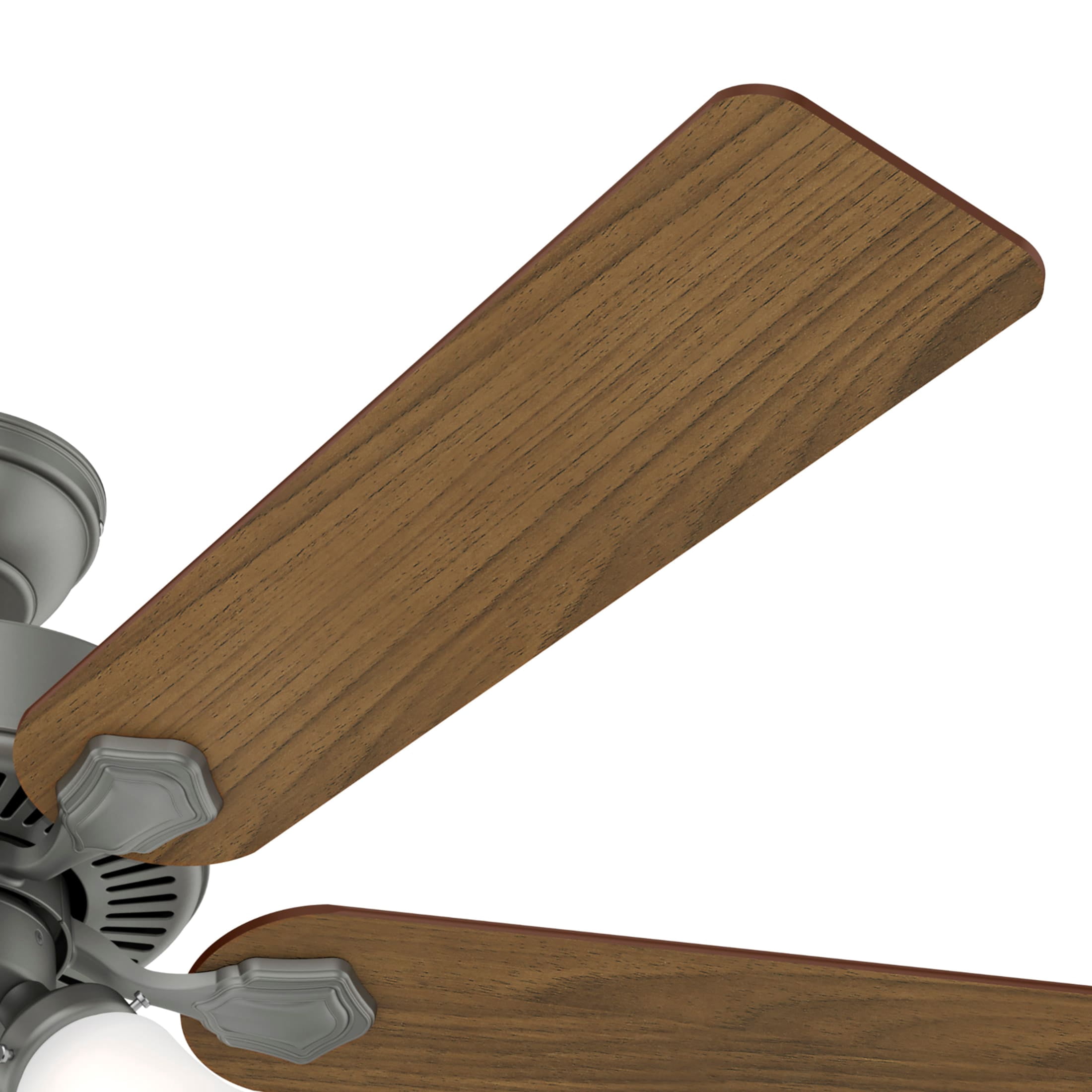 Hunter Swanson 52 in Indoor Ceiling Fan with LED Lights (Matte Silver, 52 in) t92b8