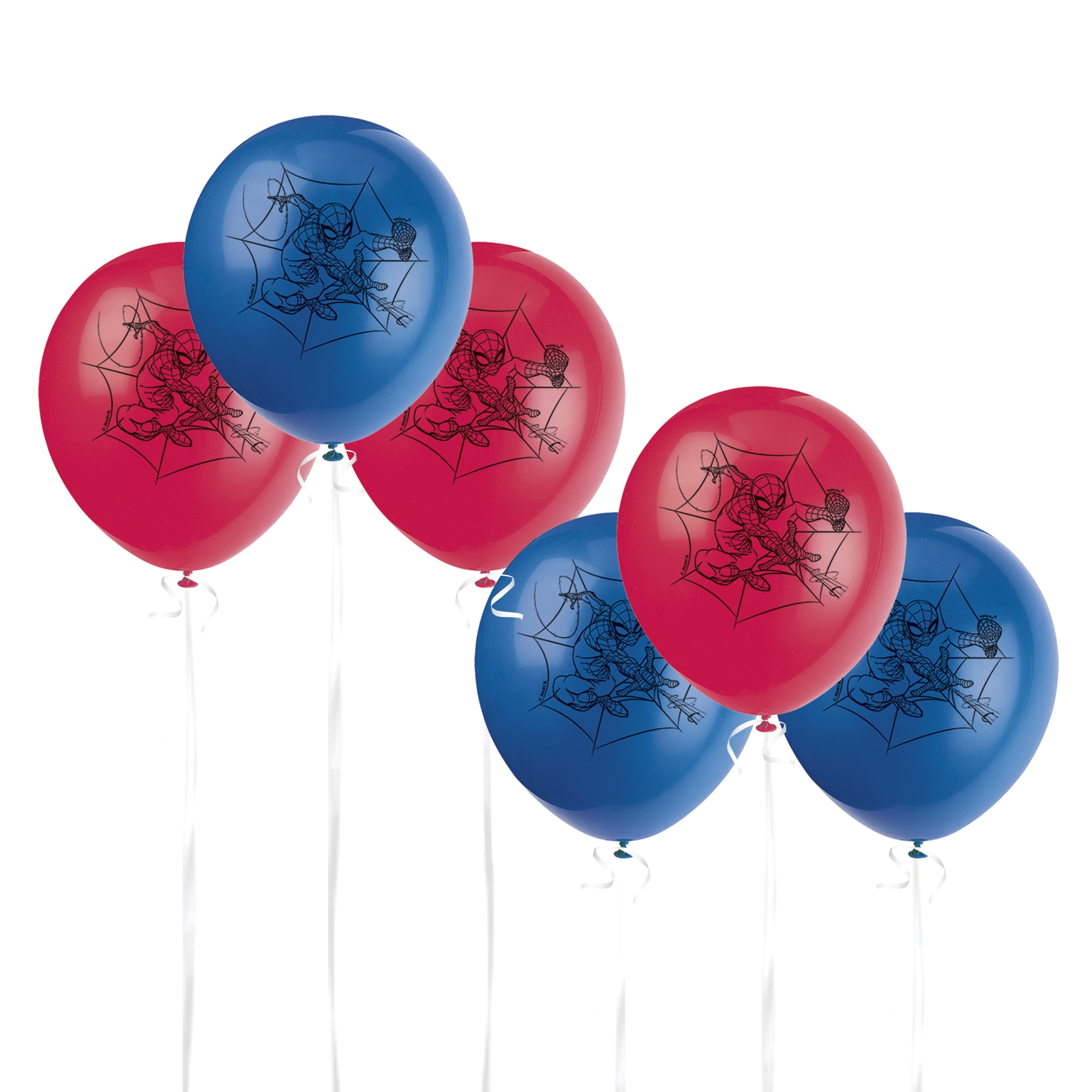 Amscan Spiderman Latex Party Balloons Decorative Supplies (Multicolor, 12 in, 6 ct) gjixh
