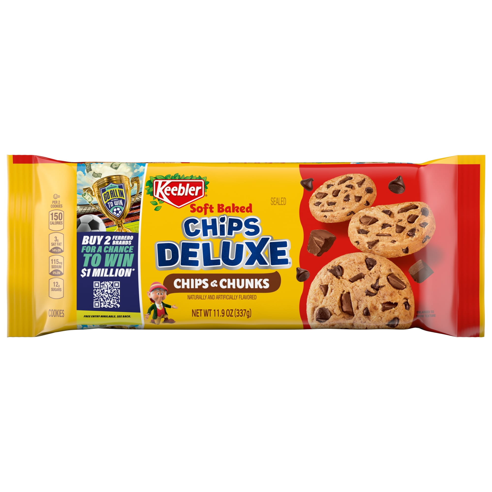 Keebler Soft Baked Chips Deluxe Chocolate Cookies (Chocolate Chip, 11.9 oz) wnv7h