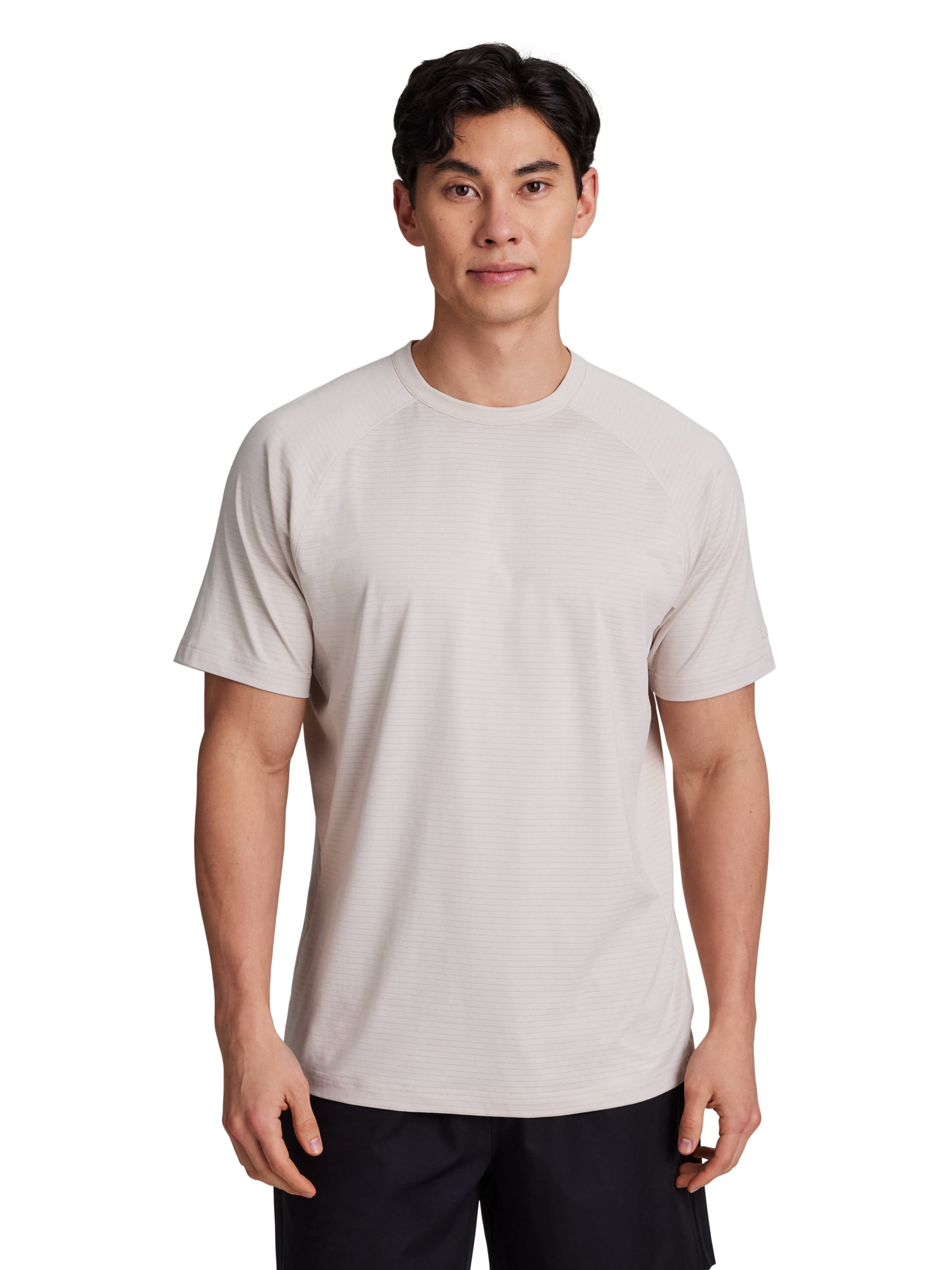 Reebok Men's Motive Performance Top Moisture-Wicking Athletic Shirt (Grey, Small) 9mdru