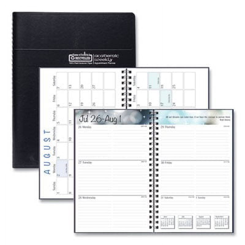 House of Doolittle Academic Weekly and Monthly Appointment Planner (Black, 8 in x 5 in) dr1sc