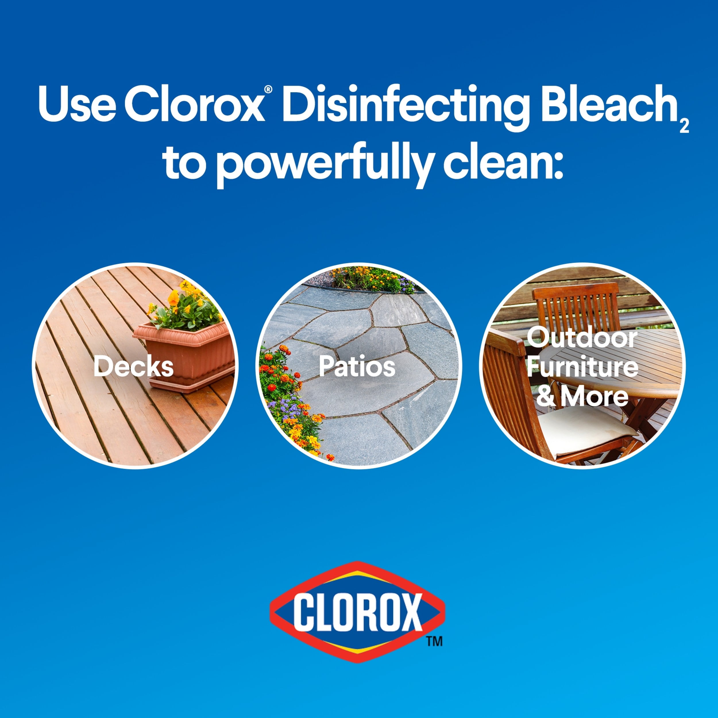 Clorox Disinfecting Bleach, Concentrated Laundry Whitener and Surface Cleaner (Regular, 2 Pack, 121 fl oz) hmznr
