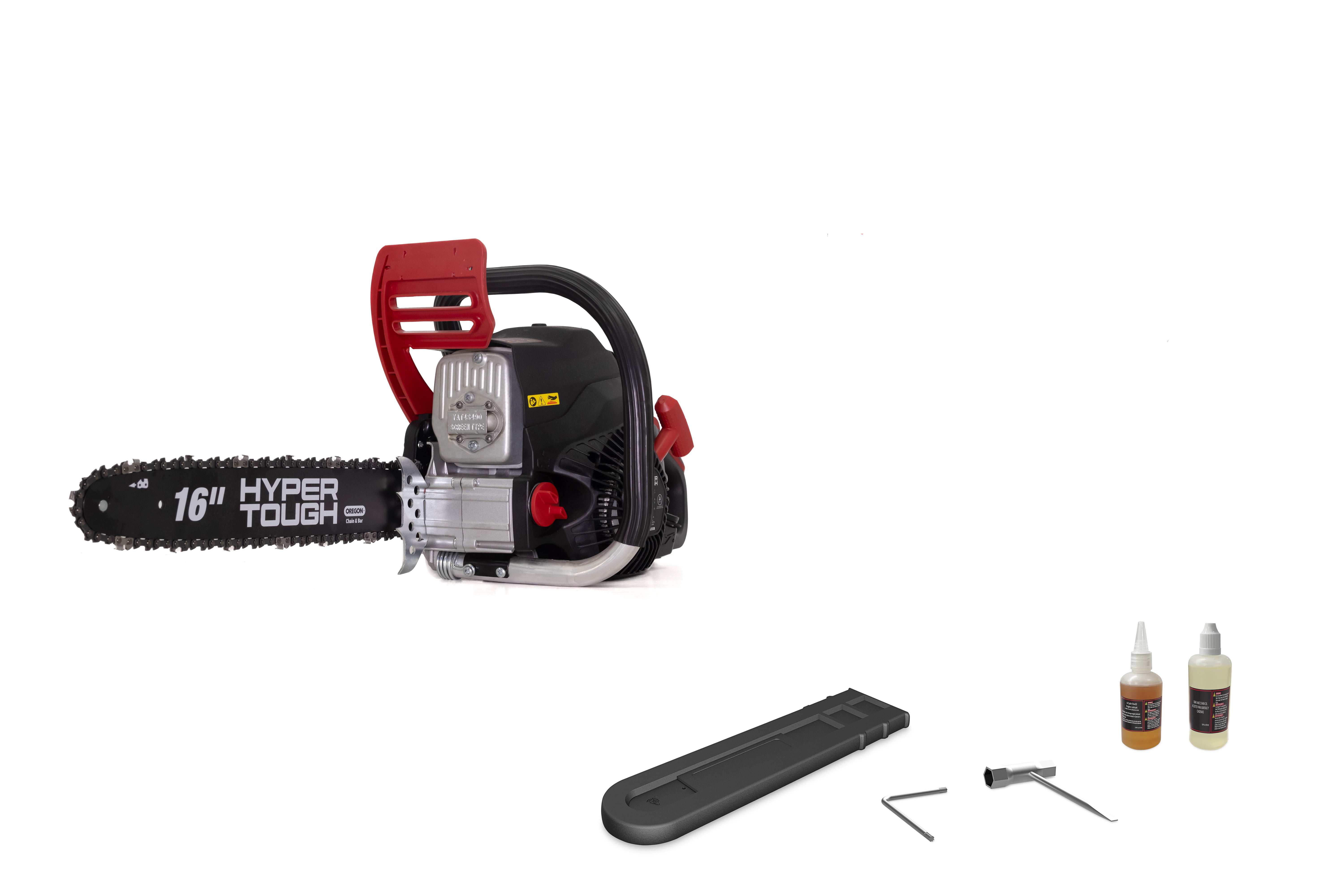 Hyper Tough 16 in 46cc 4-Cycle Gas Powered Chainsaw (Red, 16 in) h7dup