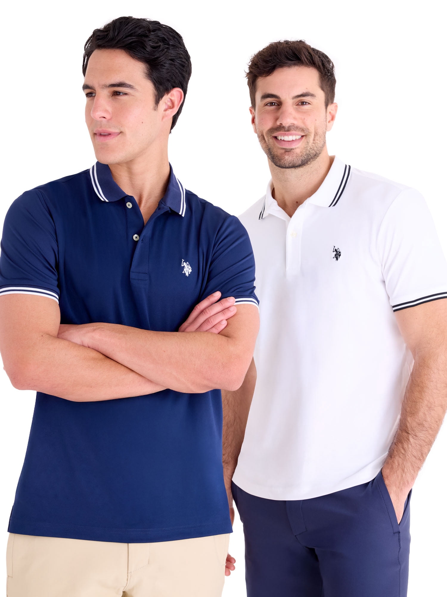 U.S. Polo Assn. Men's Sport Performance Polo Shirt (Solid, S) tf596