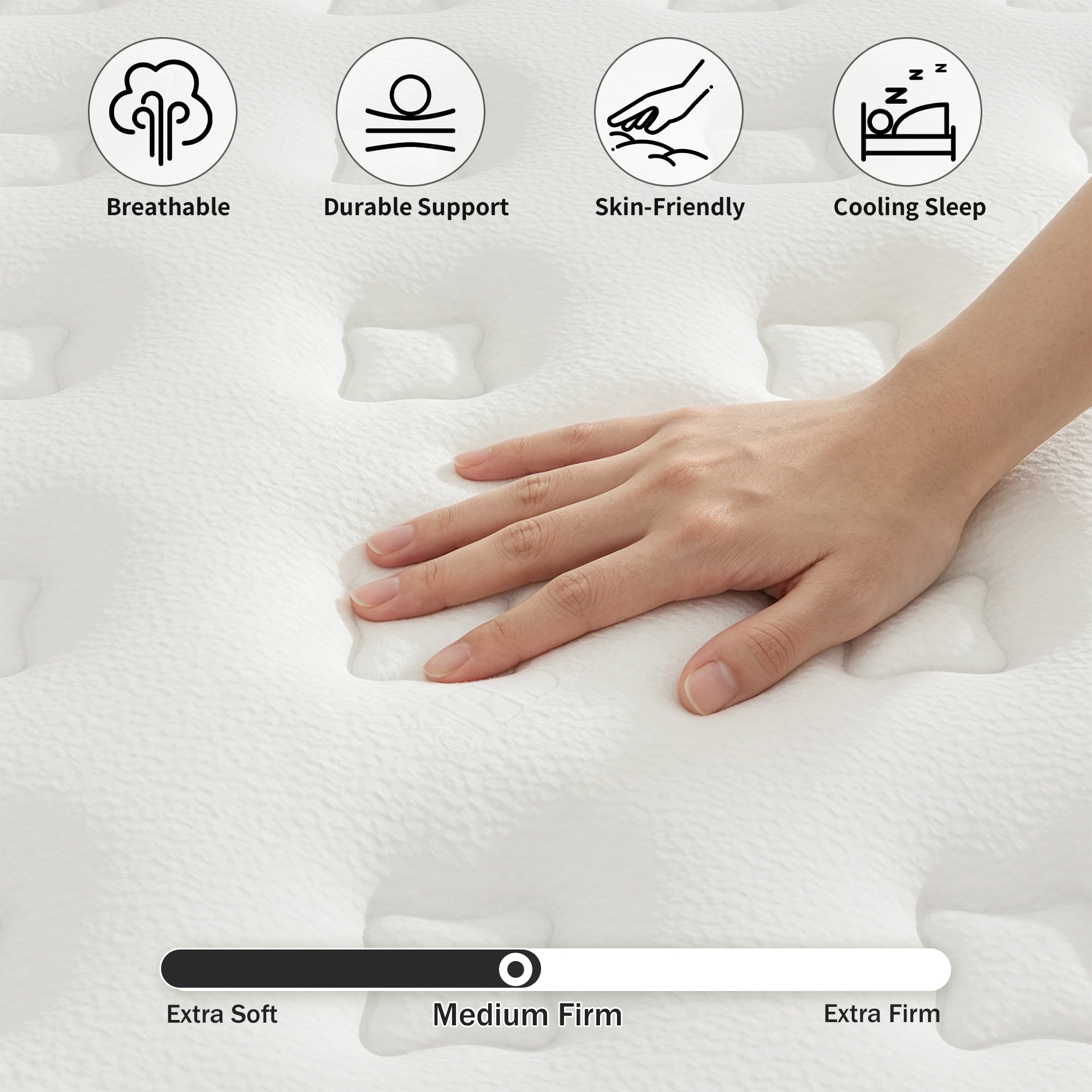 Yilicy 12 inch Queen Mattress, Gel Memory Foam & Spring Hybrid Medium Comfort Mattress (Queen, 12 in) hngg0