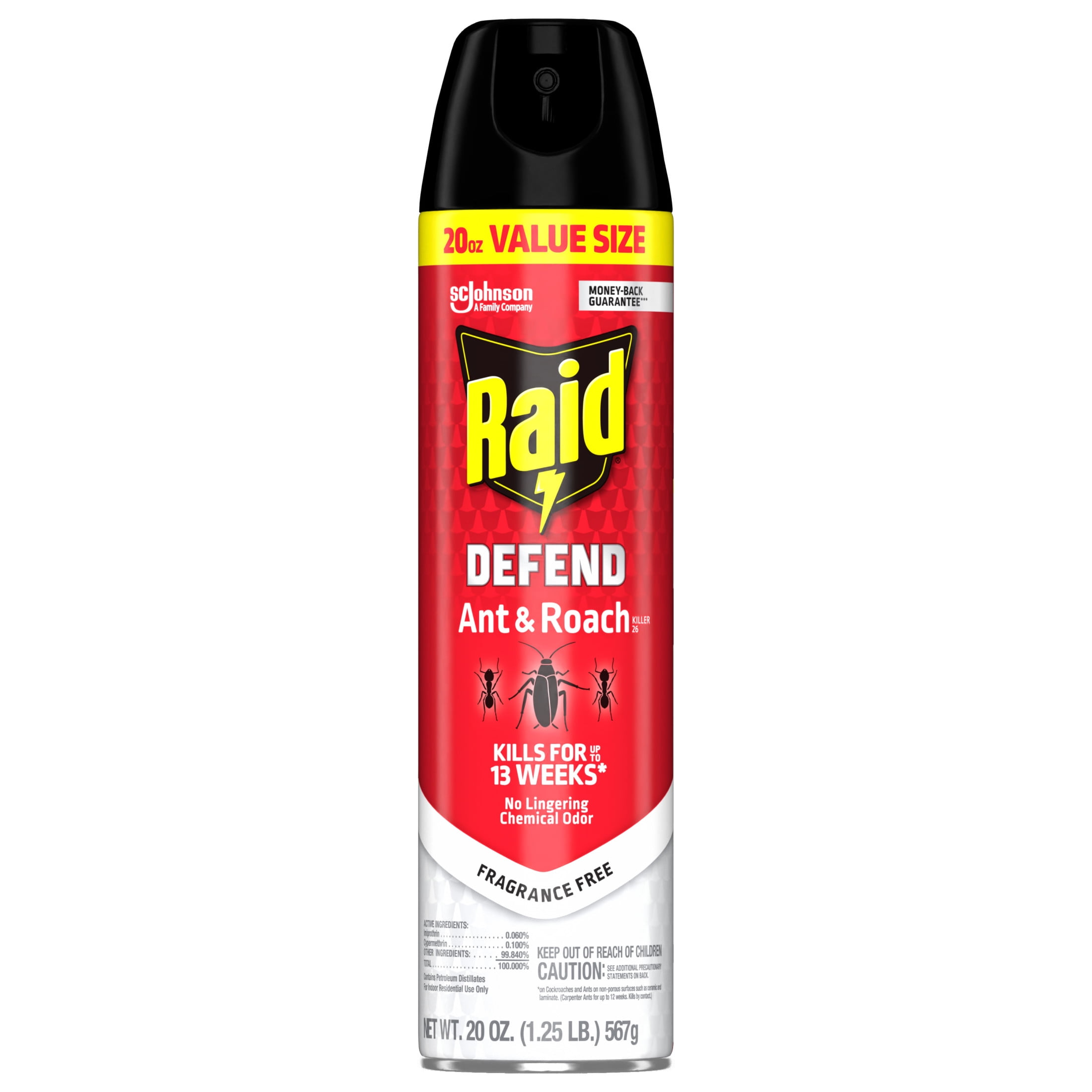 Raid Ant & Roach Killer Indoor Insecticide Spray (Fragrance Free, 20 oz) s92o8