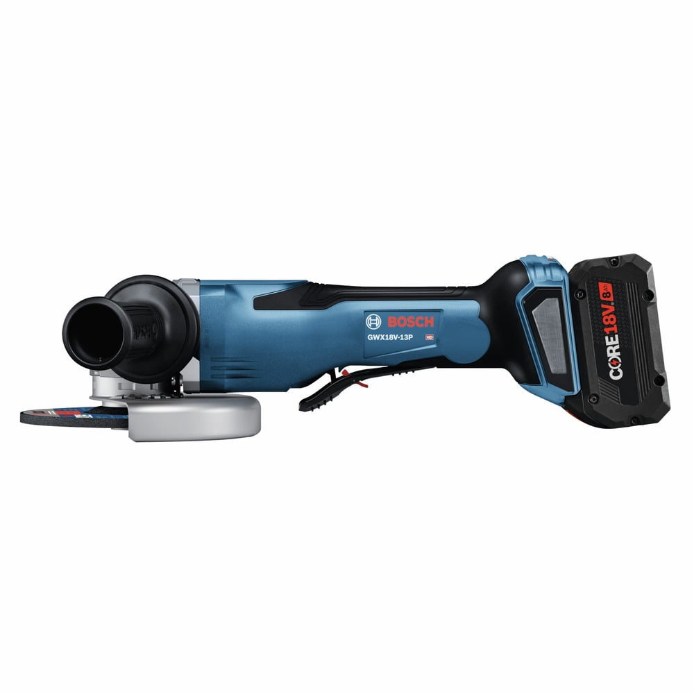 Bosch PROFACTOR 18V Brushless Cordless X-LOCK Angle Grinder Kit with 8 Ah Battery (5 in. - 6 in., Refurbished) qpgra