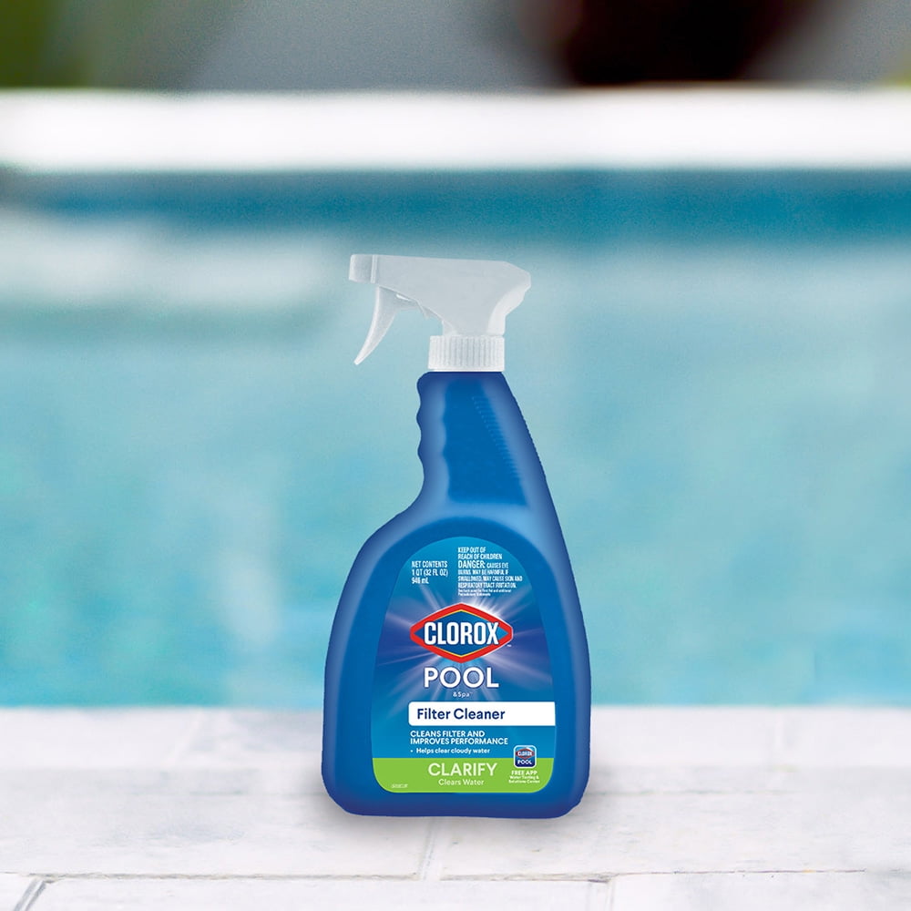 Clorox Pool&Spa Filter Cleaner Spray for Swimming Pools (32 oz) zifo1