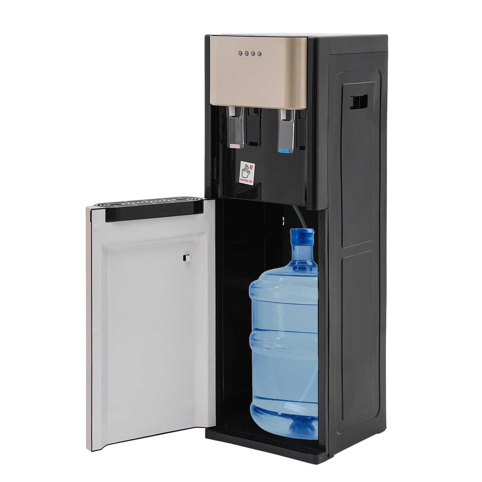 Generic Floor Standing Water Dispenser Bottom Loading Hot and Cold Drinking Machine (Gold, 5.28 Gallon) kn9u8