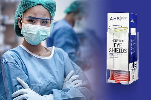 American Hospital Supply Eye Shield Dispenser, Wall-Mounted Protective Eyewear Organizer (1 Each) gr5wo