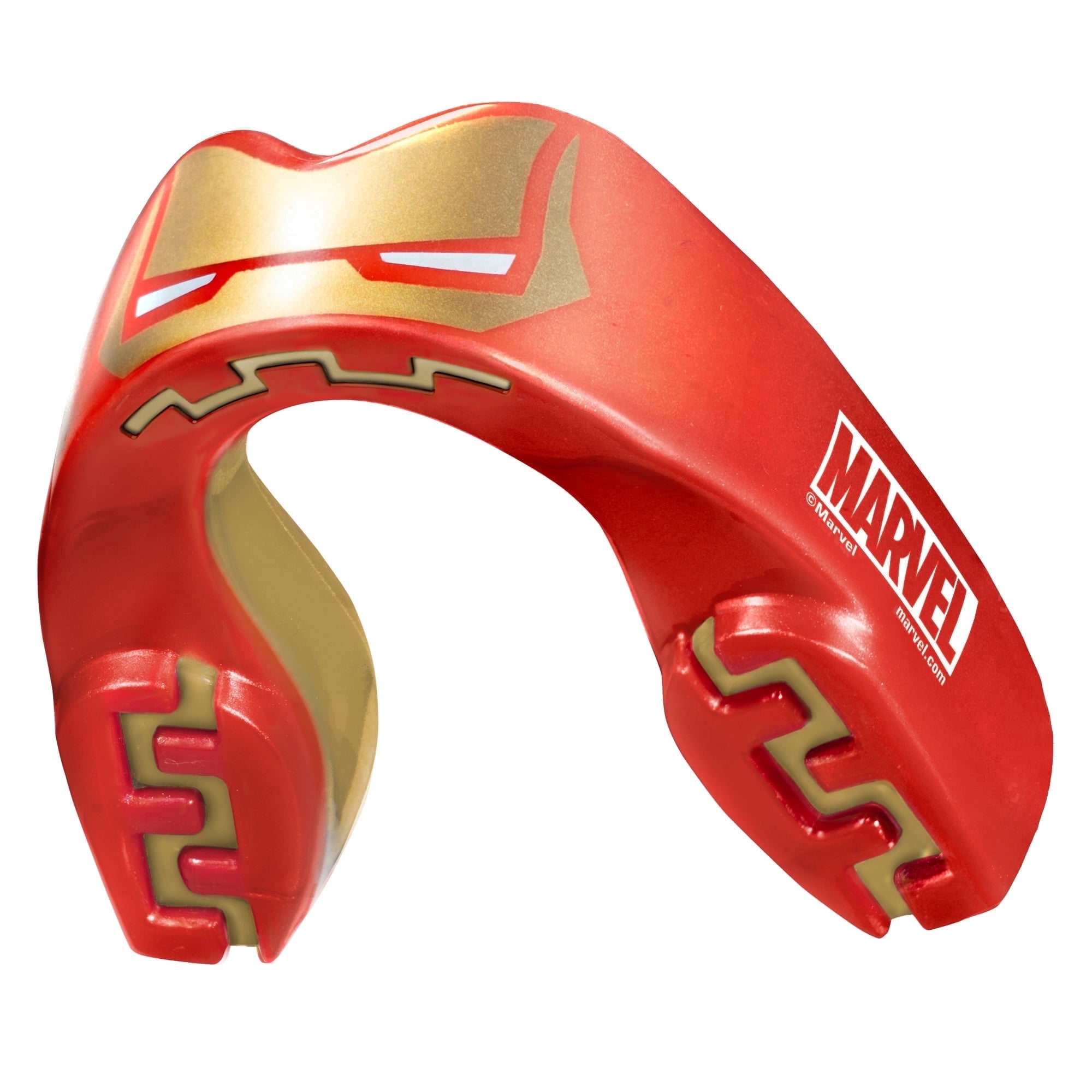 SAFEJAWZ Iron Man Metallic Mouth Guard with Protective Case (Adults, One Size) fzir7