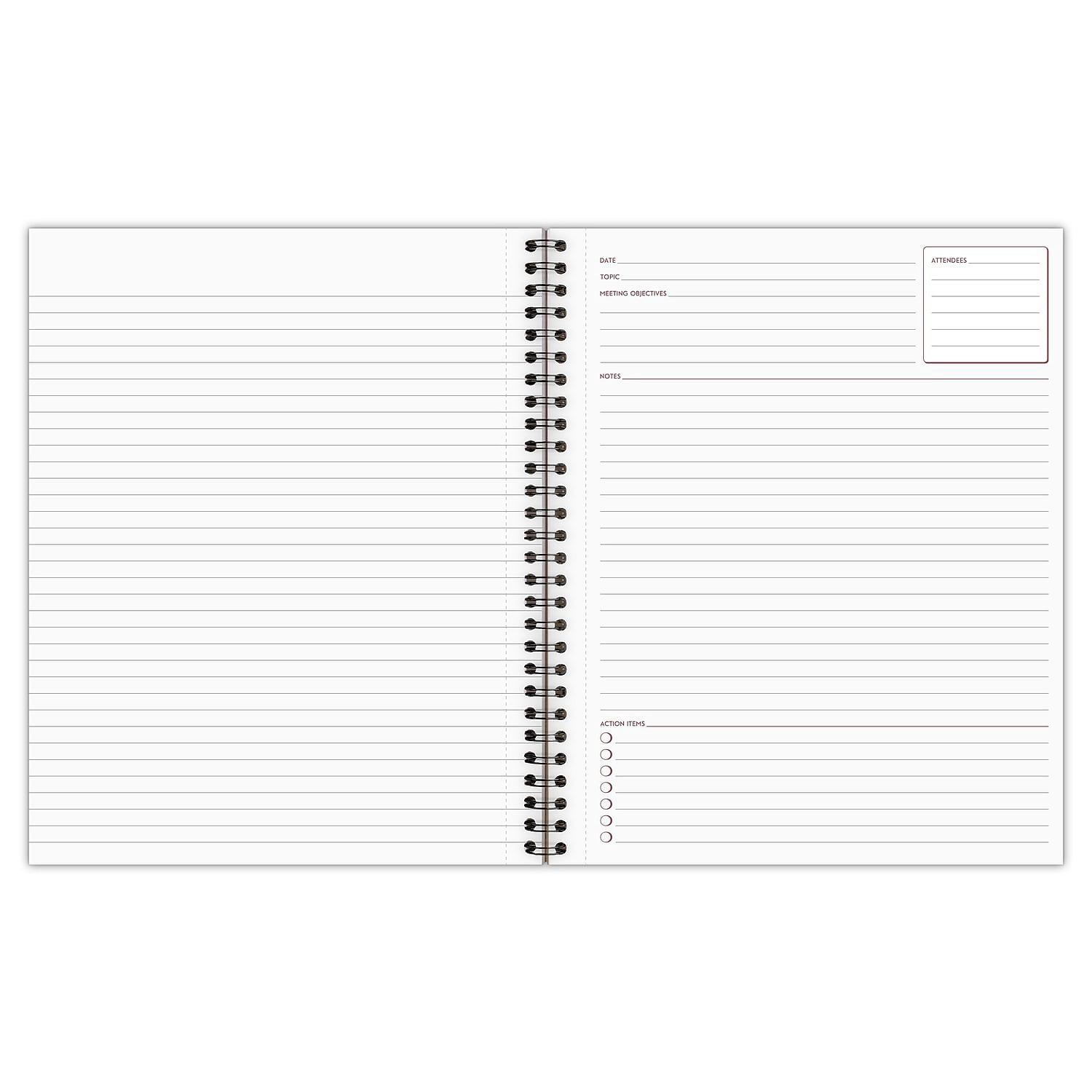 Mead Cambridge Limited Meeting Notebook, Professional Executive Journal with Perforated Pages (Black, 80 Sheets) 7jqa0