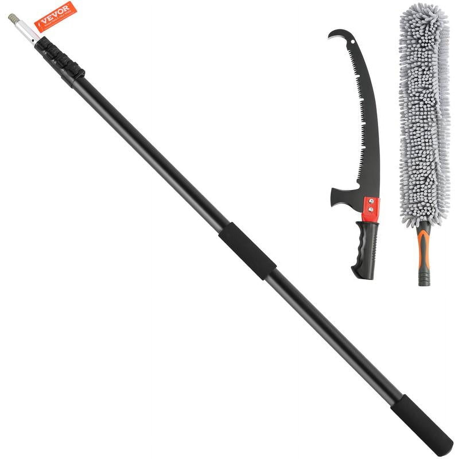 Generic Manual Tree Trimmer Pole Saw with Carbon Steel Blade (7.3-27 ft Adjustable Length) wfqdc