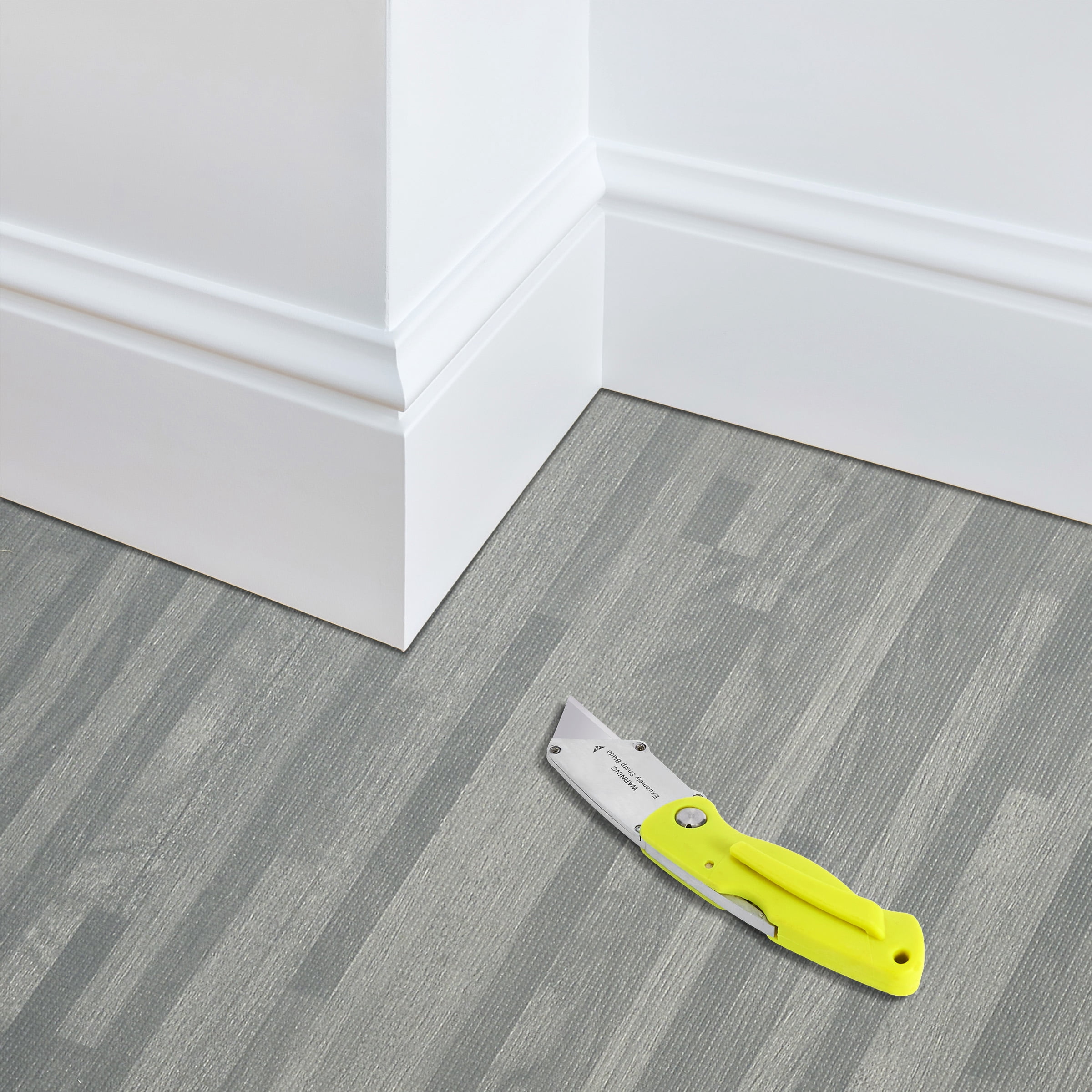 Sorbus Interlocking Foam Floor Tiles with Wood Grain Finish (Gray, 80 sq ft, 20-Piece Set) al2kw