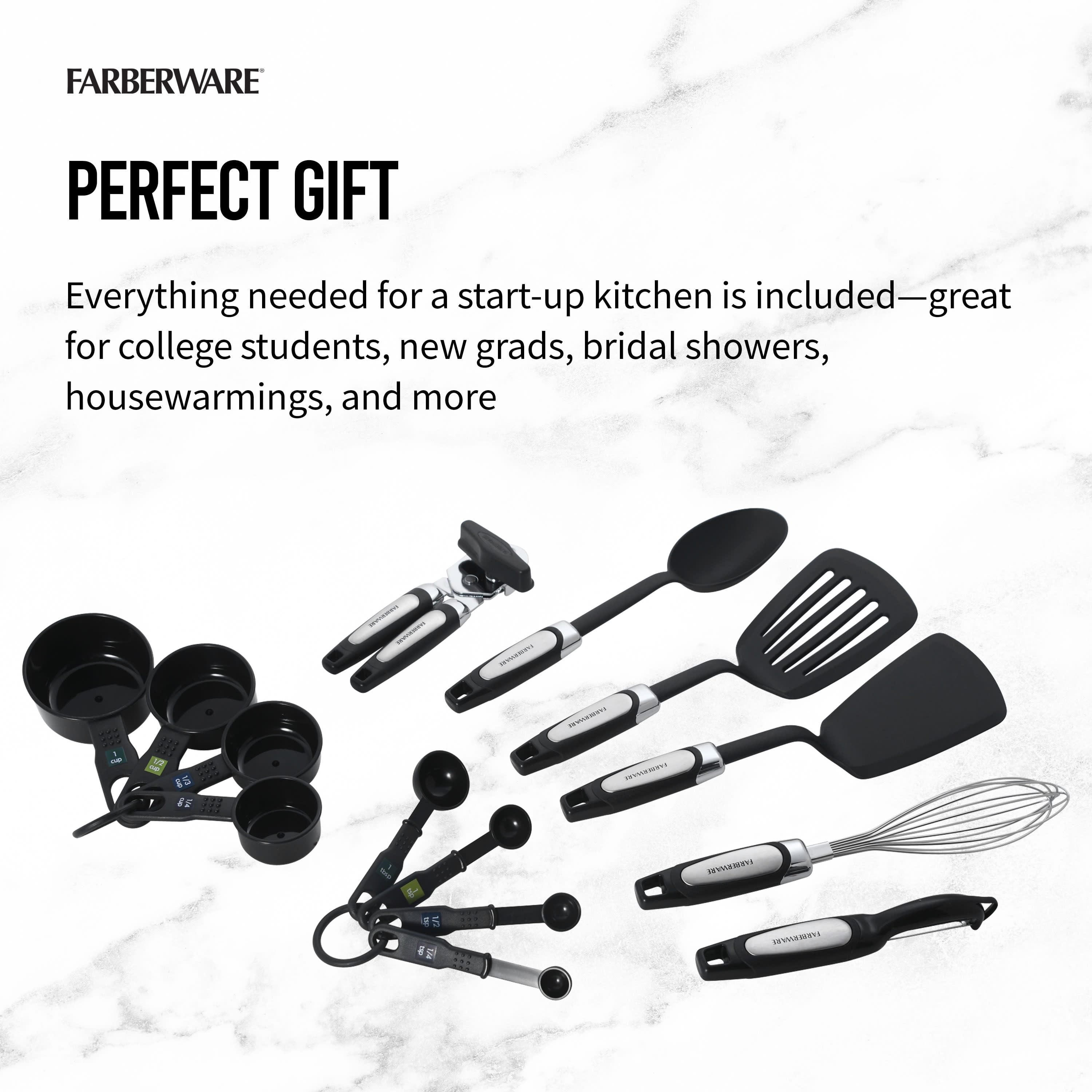 Farberware Professional Kitchen Tool and Gadget Set (Black, 14-Piece) d1hgj - Image 4