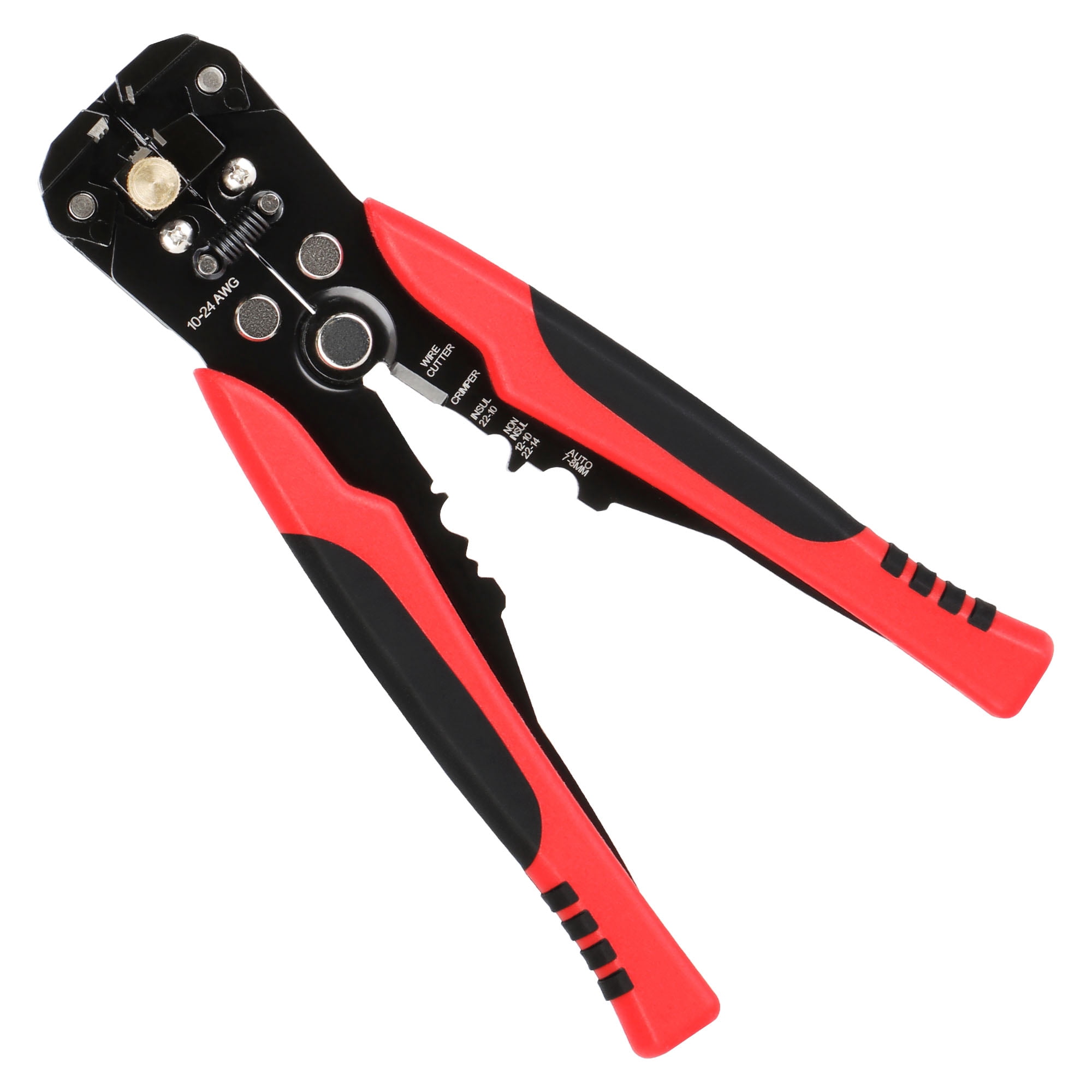 EverStart Self-Adjusting Wire Stripper for 10-24 AWG Wires (Black, 8 in) aqyye