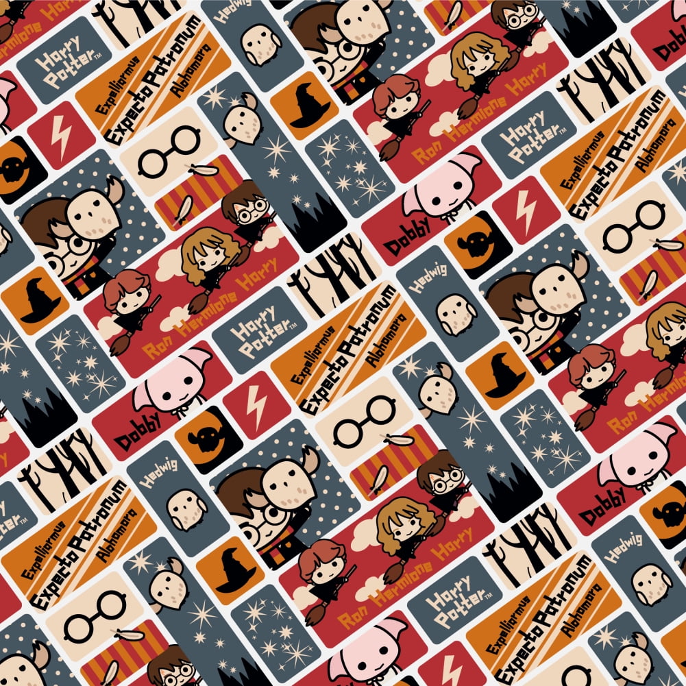 Graphics and More Harry Potter Chibi Pattern Premium Gift Wrapping Paper (30 in x 72 in) tbmd4