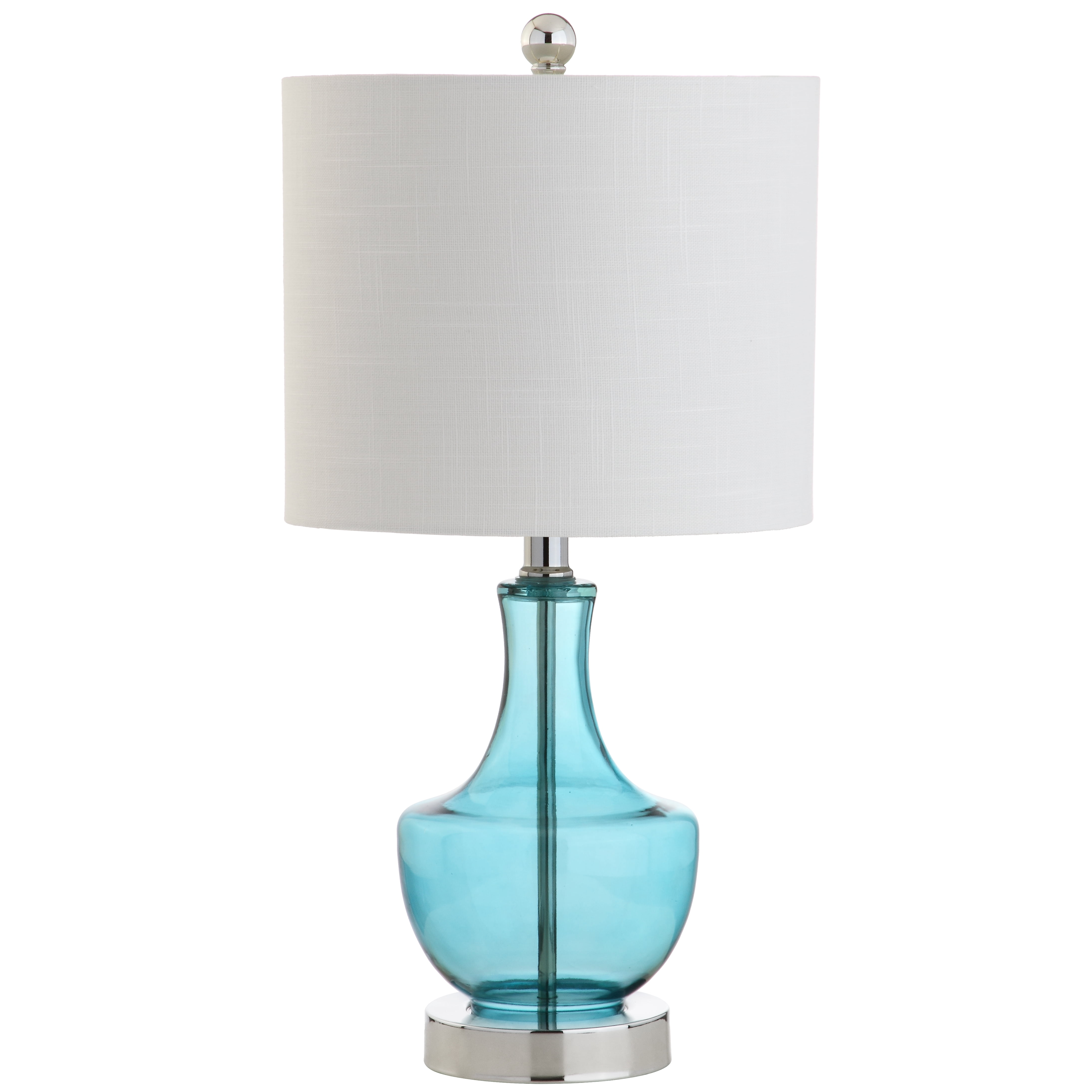 JONATHAN Y Colette 20 in Mini Glass LED Table Lamp (Amalfi Blue, 20 in) ex6gl - Image 2
