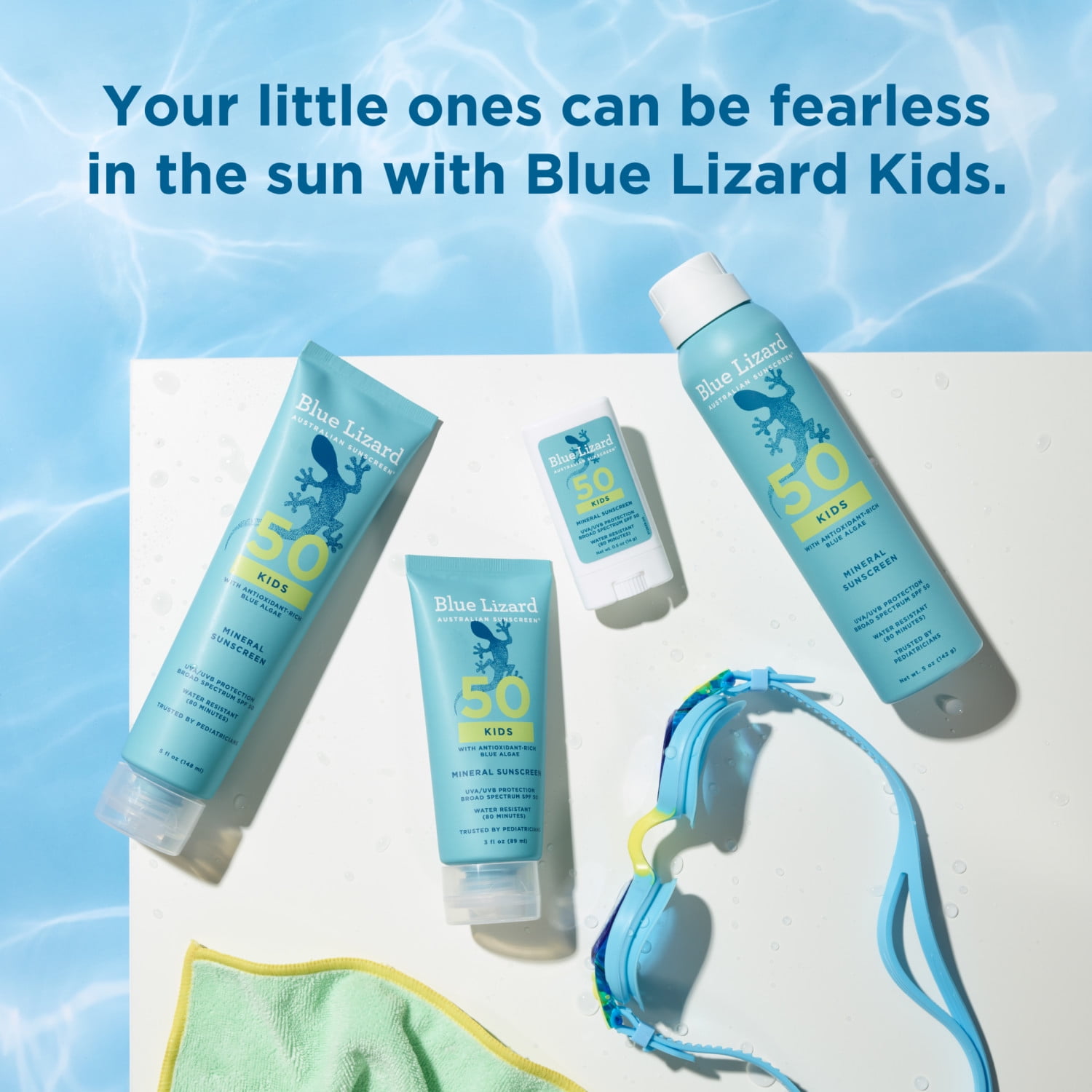 Blue Lizard Kids Mineral SPF 50 Sunscreen Stick (Blue, 0.5 oz) tfskl