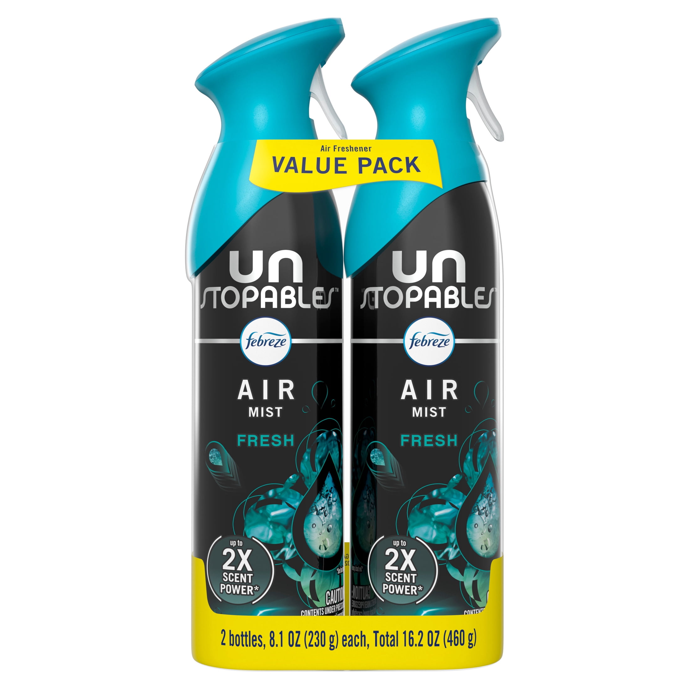 Febreze Air Mist Air Freshener Spray, Unstopables Fresh Scent (Fresh, 2 Pack, 8.1 oz) j8ajq