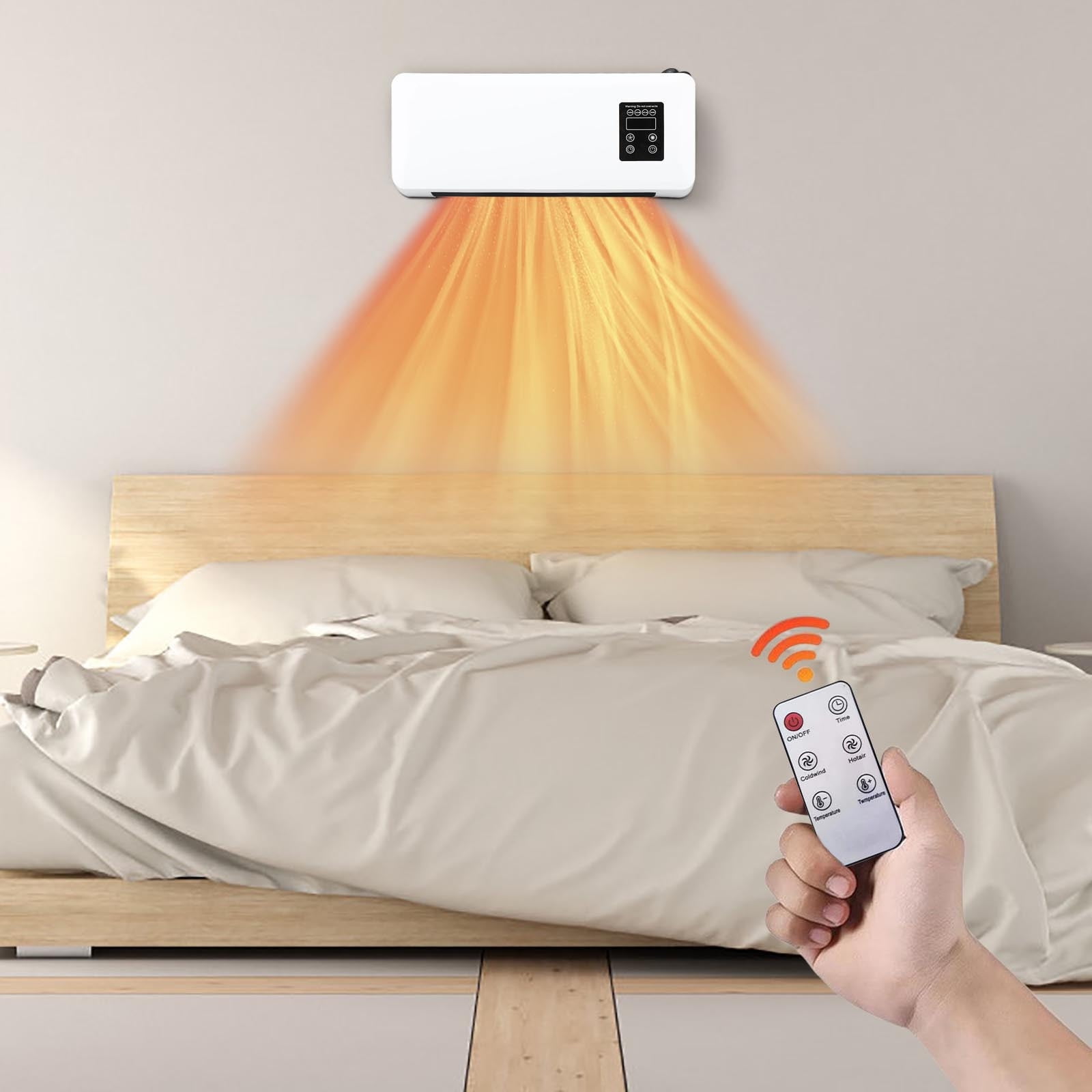 Fankiway Smart Electric Wall Heater with Remote Control (Fast Heating, 1500W) 33ynn