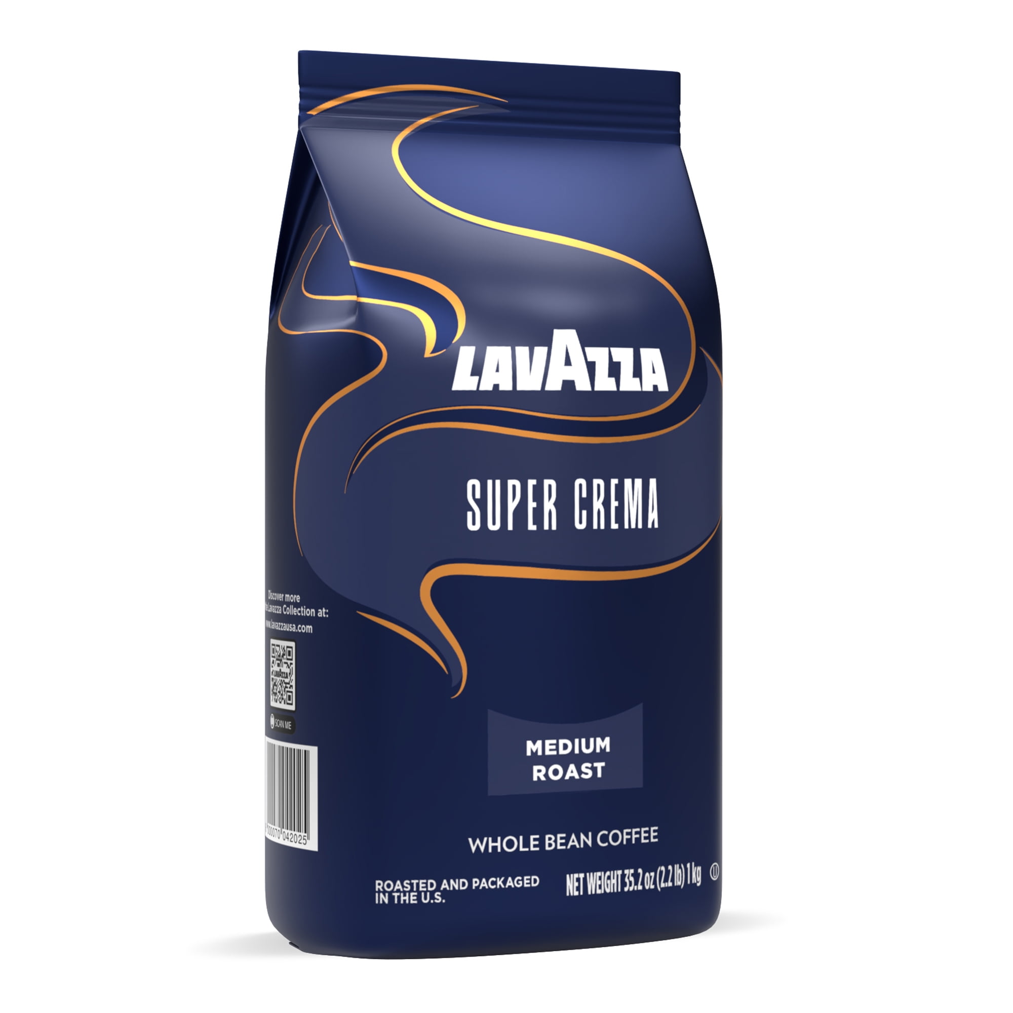 Lavazza Super Crema Whole Bean Coffee, Medium Roast, Arabica and Robusta Blend (4.4 lb Total) p4uu4