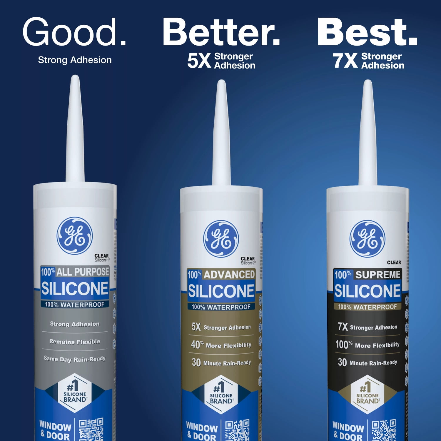 GE Advanced Silicone Window & Door Sealant (Black, 10.1 fl oz) 0bls6