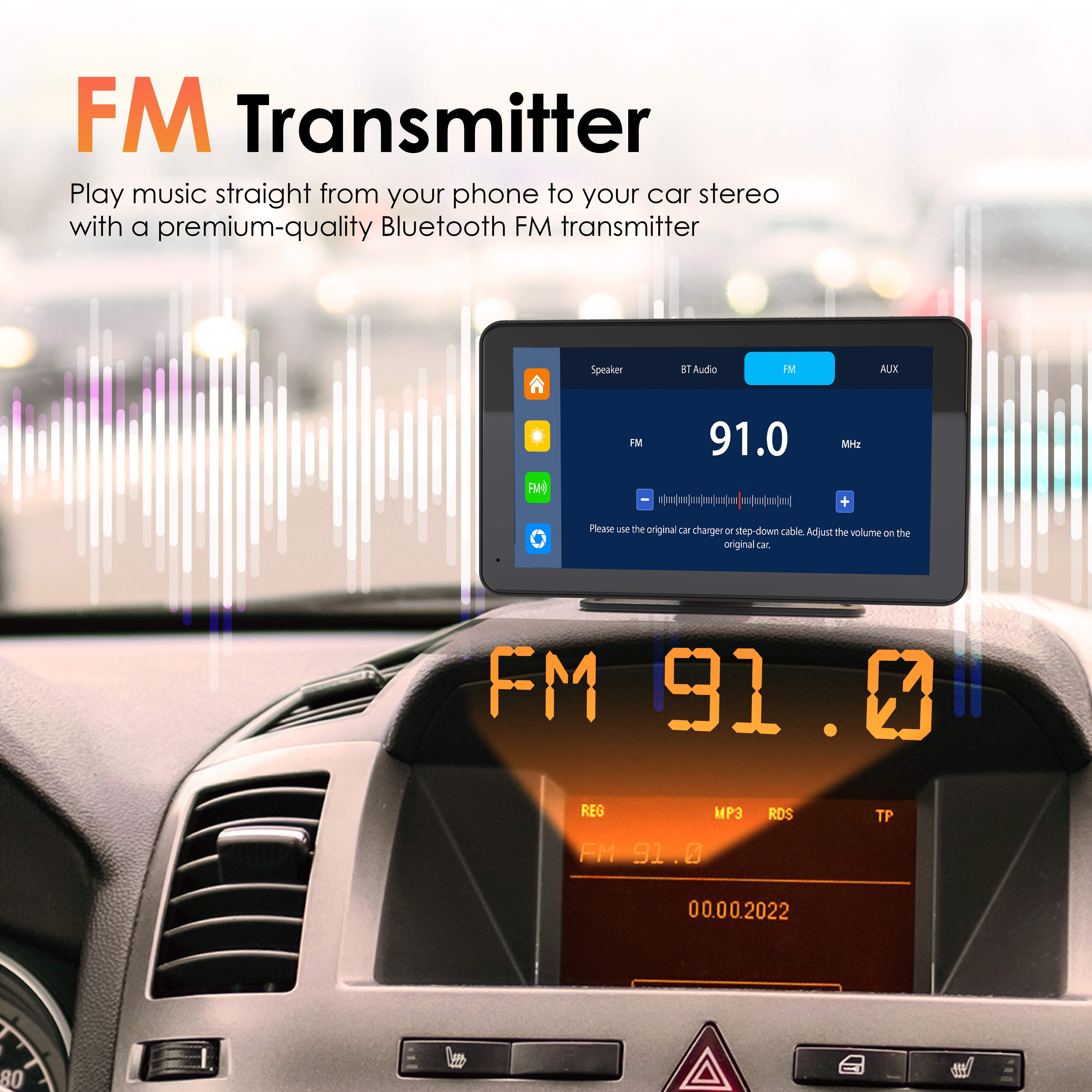 Rexing 7 in Wireless CarPlay and Android Auto Receiver with 4K Front and 1080p Rear Dash Cam (32GB) di8x9