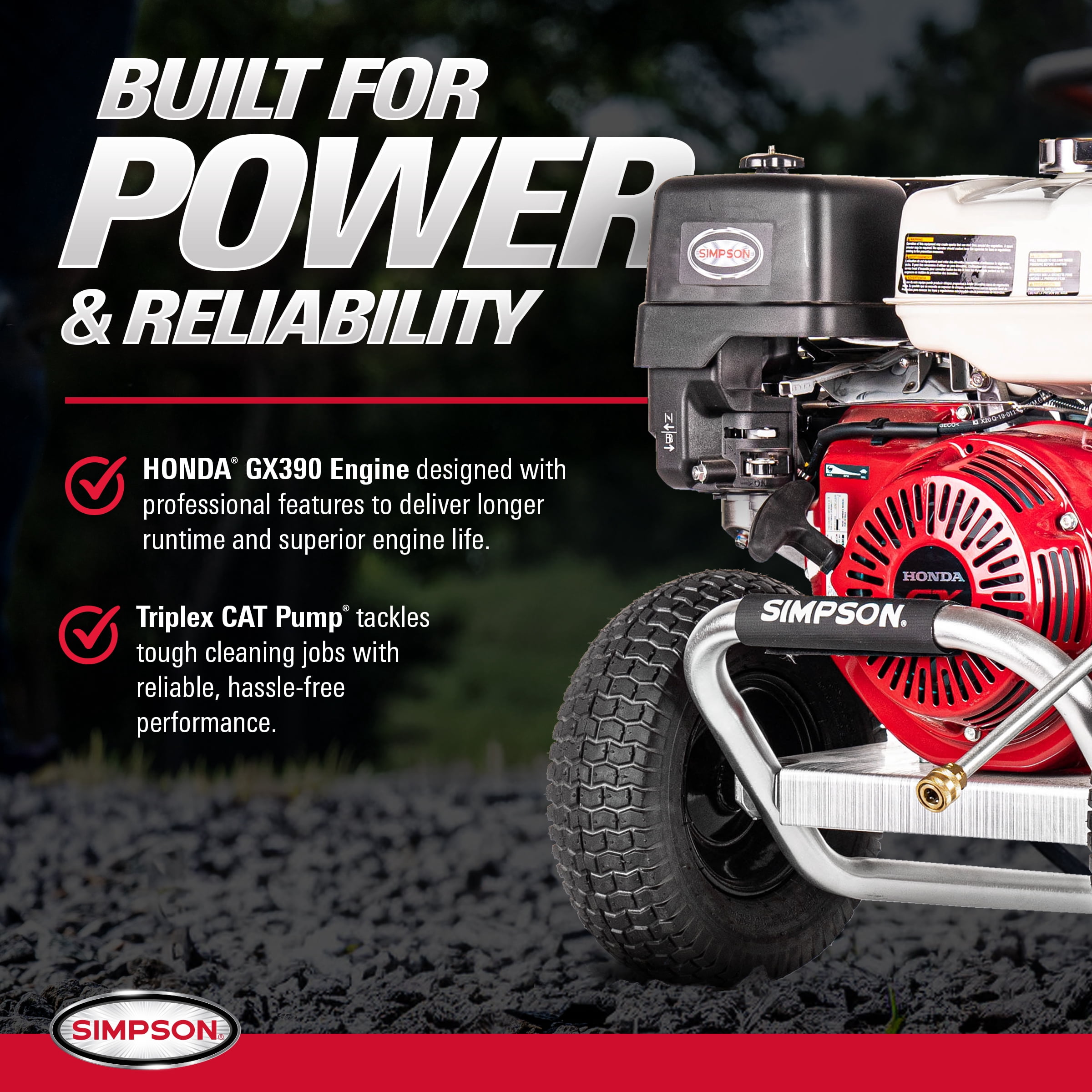 Simpson Cleaning ALH4240 Gas Pressure Washer with Honda Engine (4,200 PSI, 4.0 GPM, 50 ft Hose) fa98x