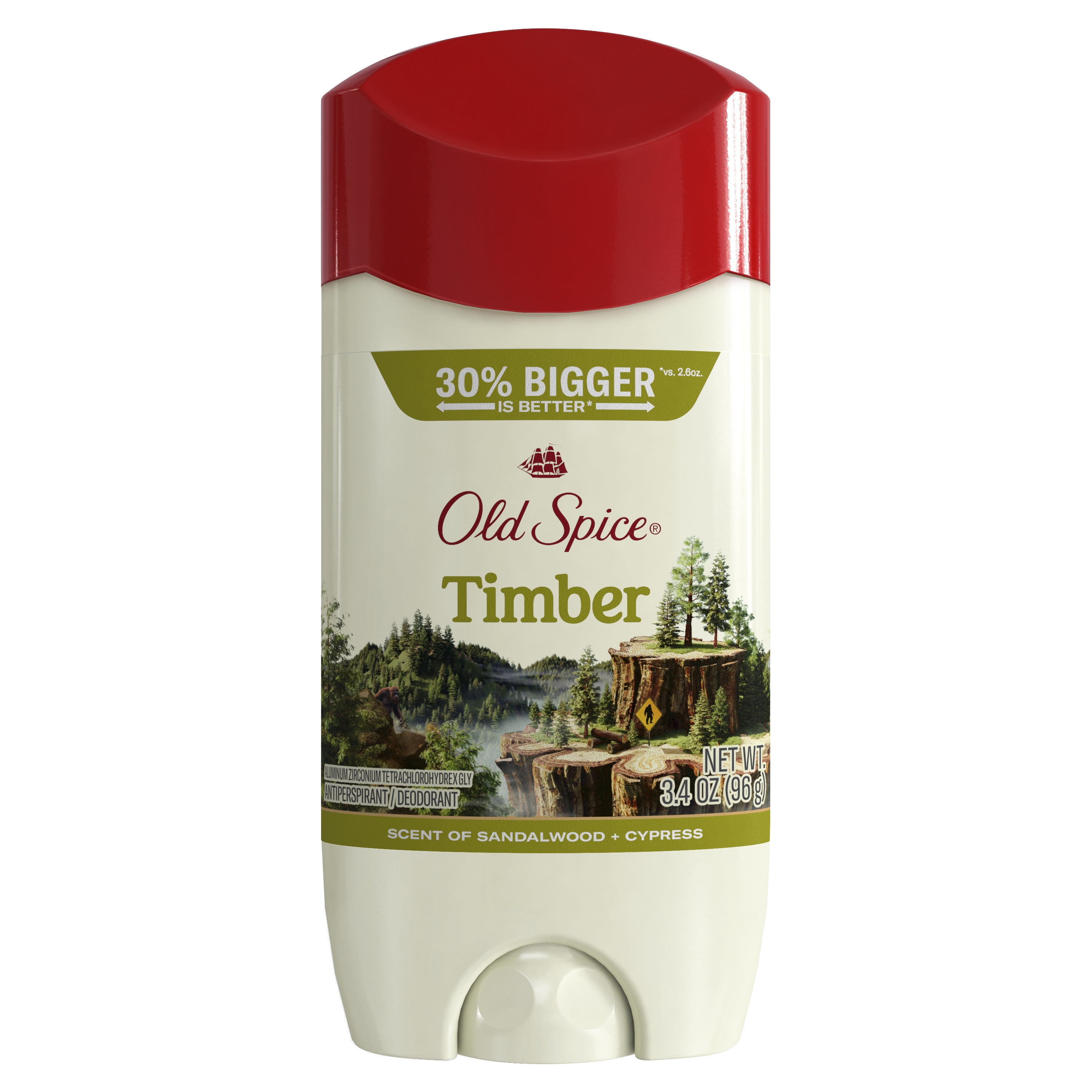 Old Spice Antiperspirant Deodorant for Men, Invisible Solid, Timber & Sandalwood Scent (3.4 oz) k84g8