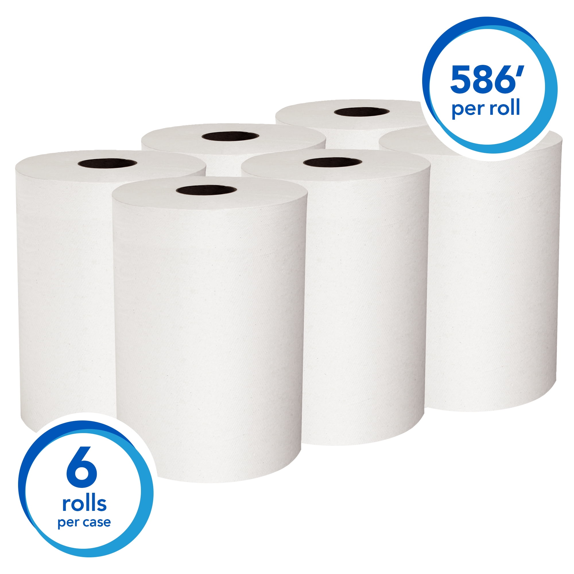 Scott Professional Slimroll Hard Roll Paper Towels, Absorbent Hardwound Paper, White (6 Rolls, 580 ft per Roll, 3,480 ft Total) pcmyx